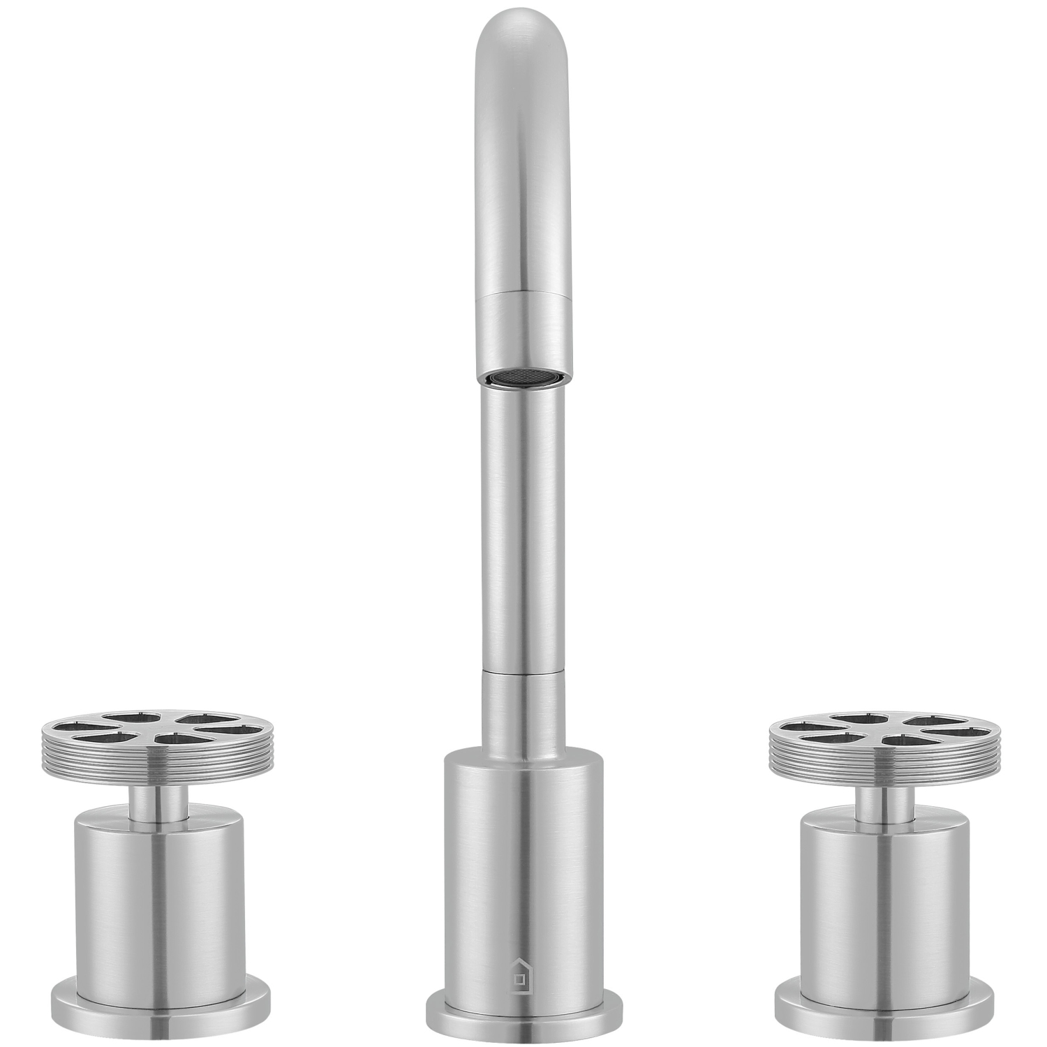 Ancona Nova Series Widespread Double-Handle Bathroom Faucet in Brushed Nickel