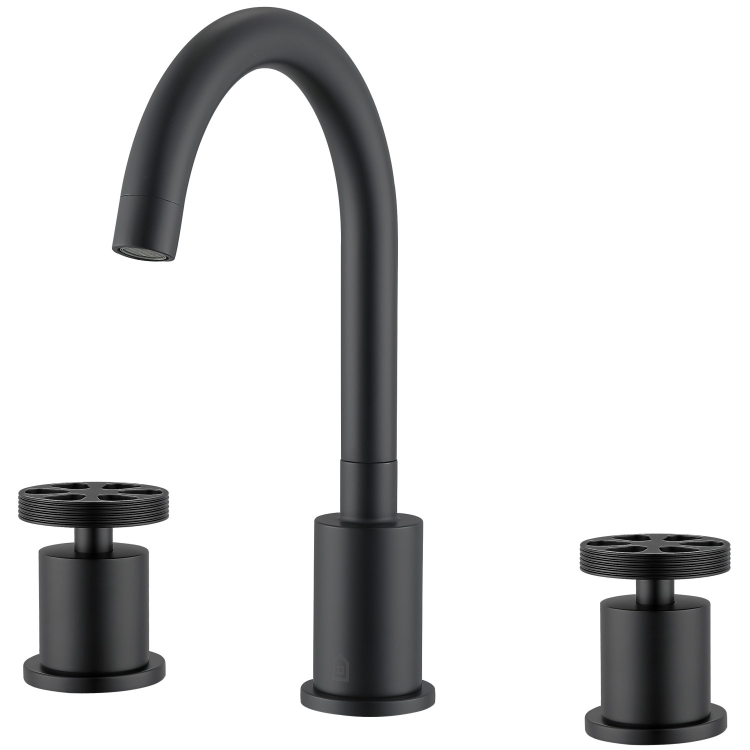 Ancona Nova Series Widespread Double-Handle Bathroom Faucet in Matte Black