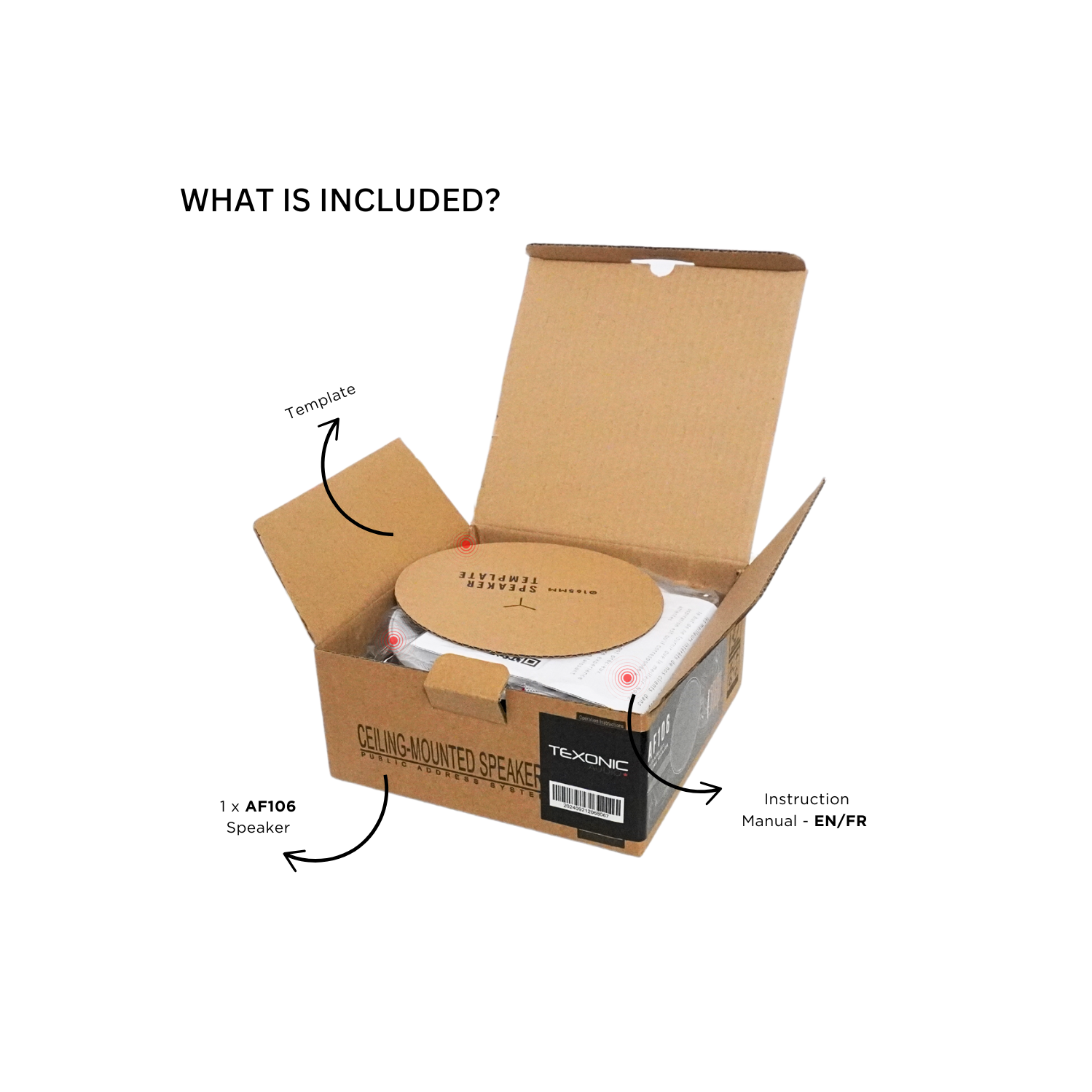 Ensemble de haut-parleurs commerciaux de plafond sans garniture de 6&nbsp;po de 70&nbsp;V avec installation de pince à ressort – Idéal pour les