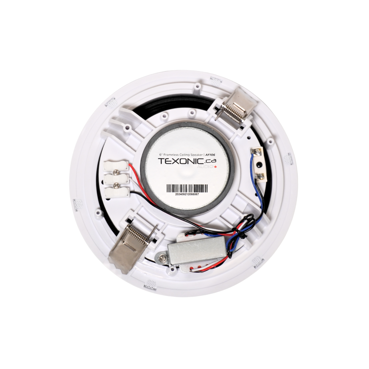 Ensemble de haut-parleurs commerciaux de plafond sans garniture de 6&nbsp;po de 70&nbsp;V avec installation de pince à ressort – Idéal pour les