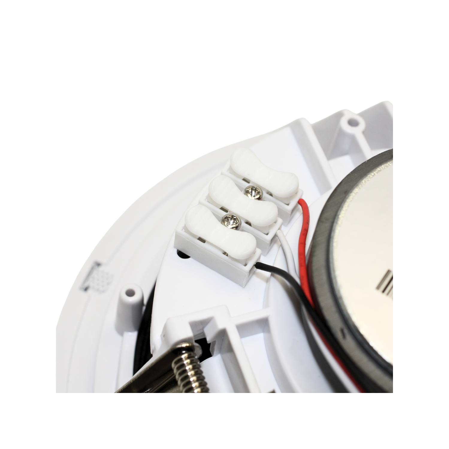 Ensemble de haut-parleurs commerciaux de plafond sans garniture de 6&nbsp;po de 70&nbsp;V avec installation de pince à ressort – Idéal pour les