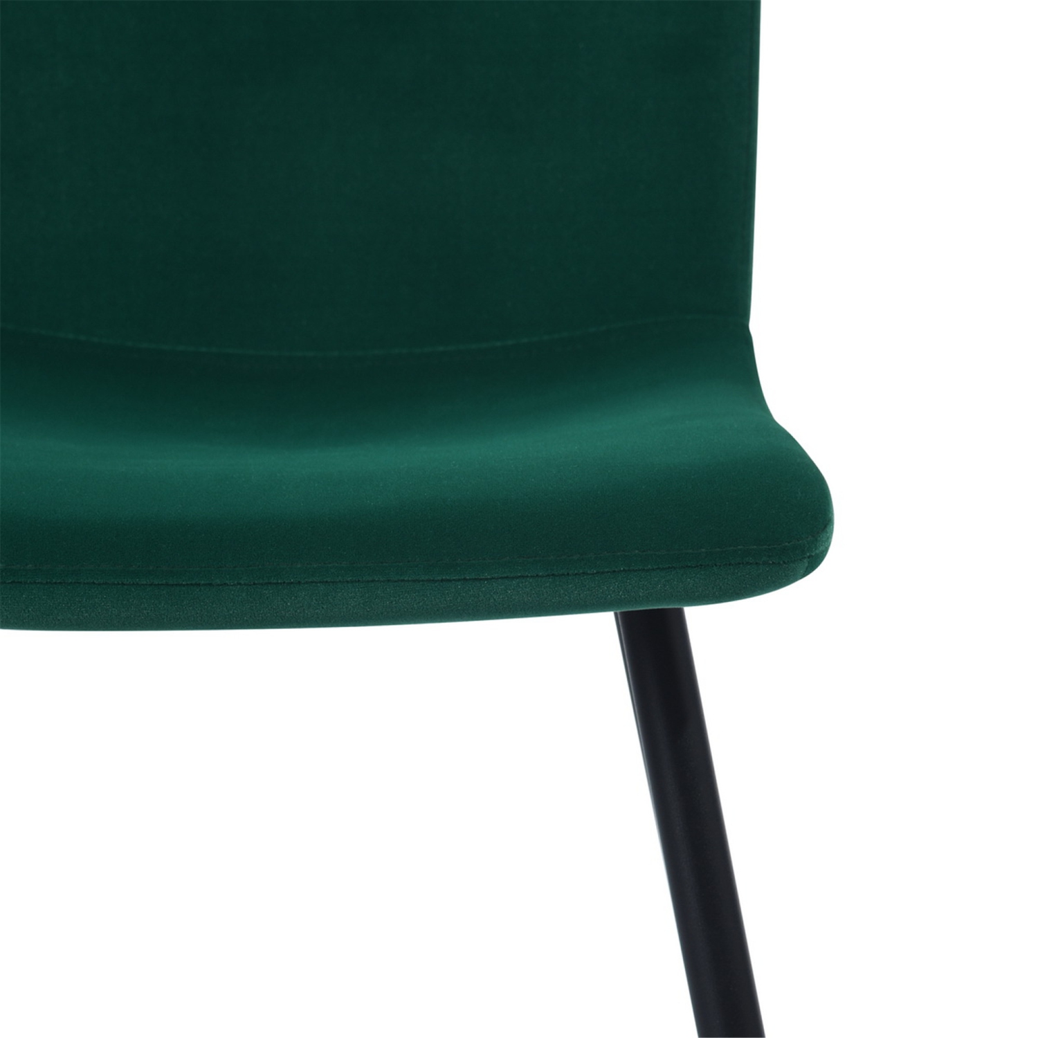 Humy CASA – Ensemble de 4 chaises de salle à manger vertes Mokids, ensemble de salle à manger, siège et dossier en velours avec pattes en métal pour