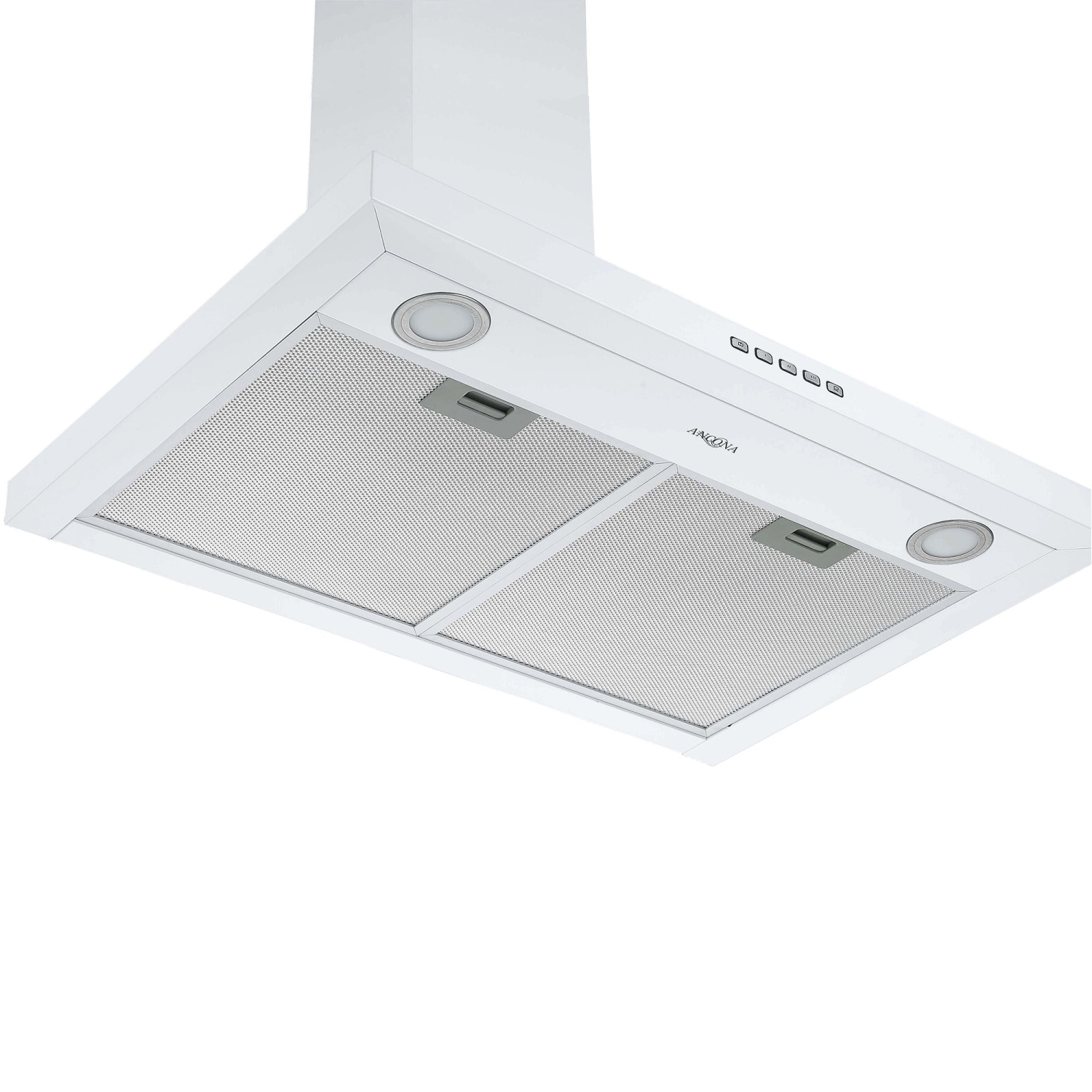 Ancona hotte de cuisine pyramidale à cheminée murale convertible de 30 po 440 pi³/min au fini blanc