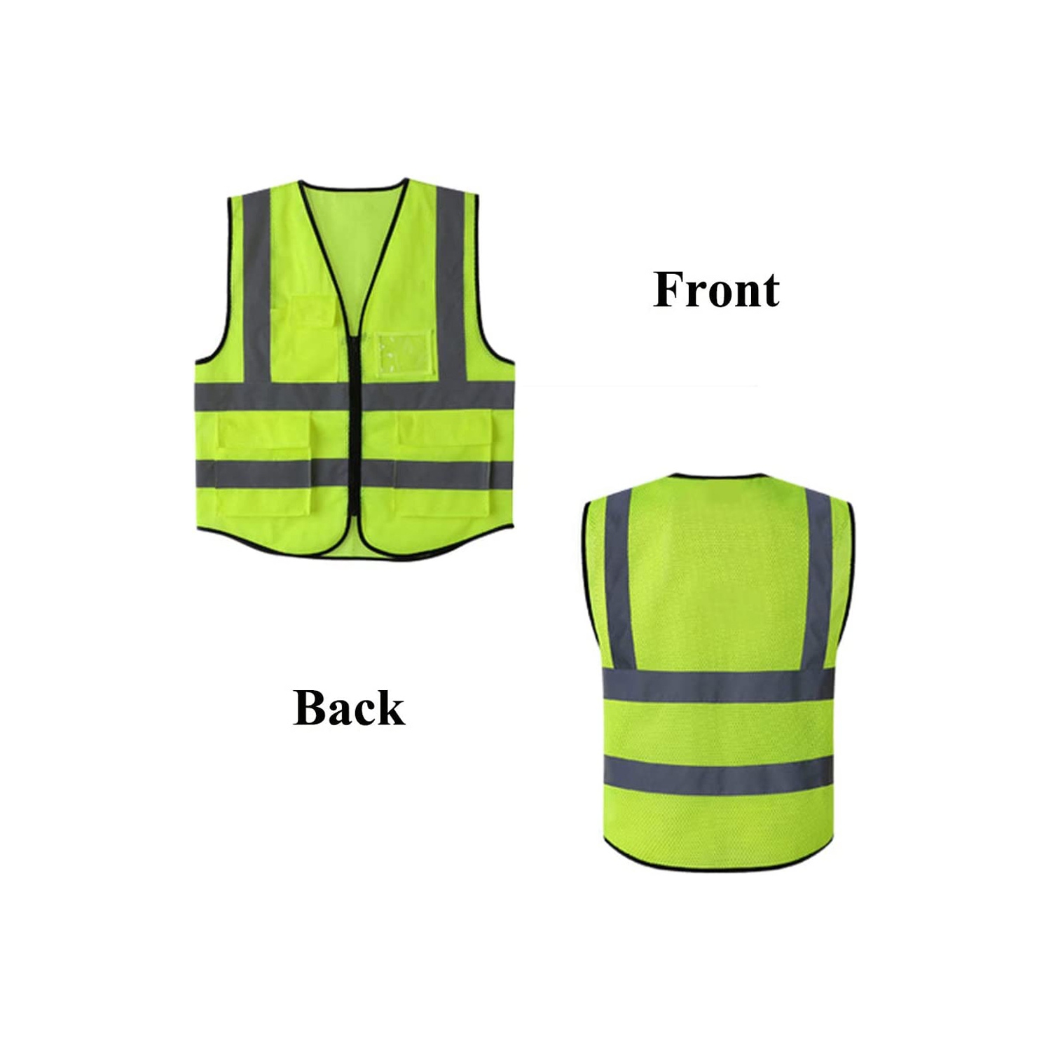 axGear Safety Reflective Vest Security Visibility Shirt Construction Traffic Warehouse