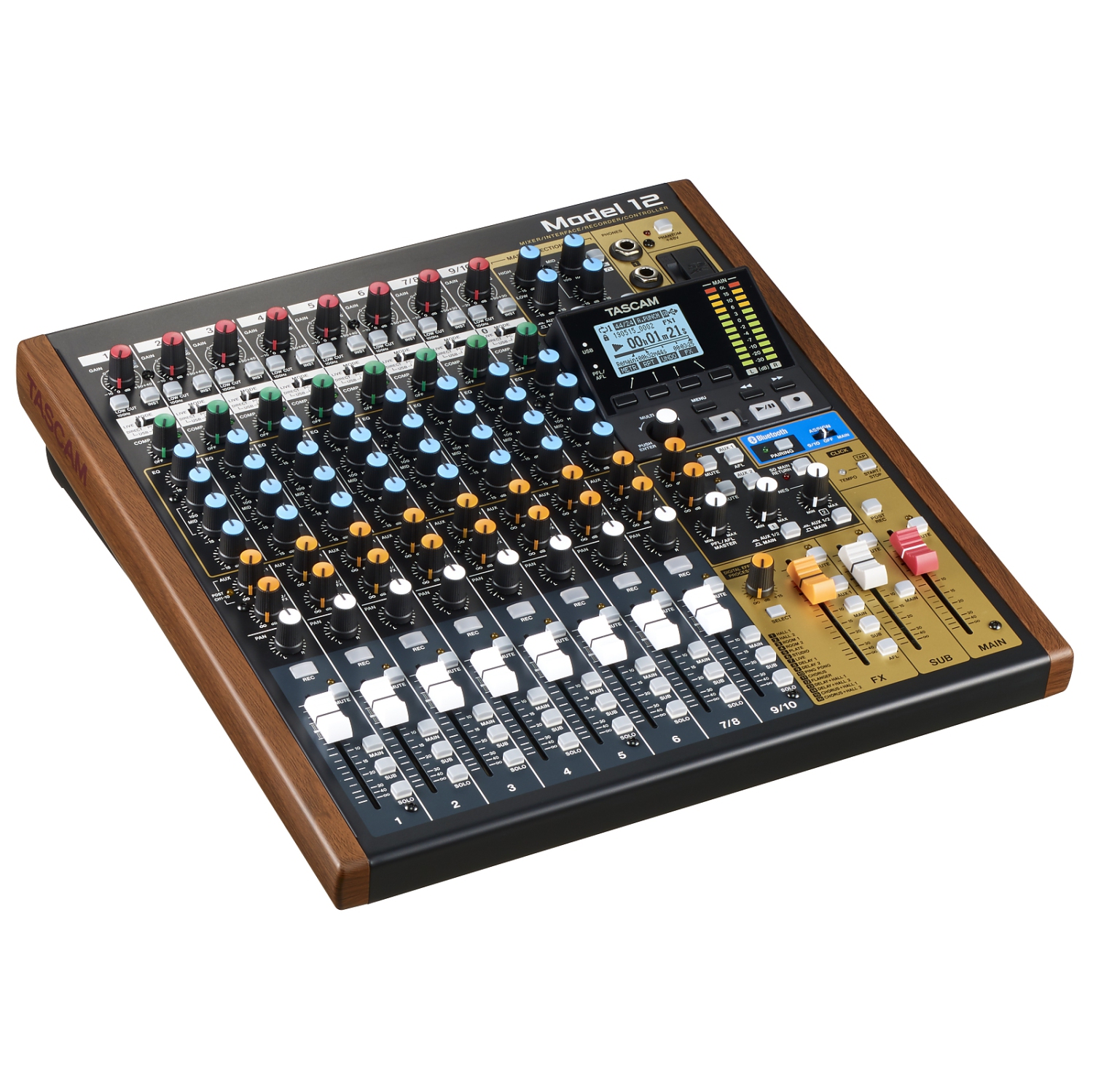 Tascam Model 12 Mixer / Interface / Recorder / Controller, 12x10 Channel