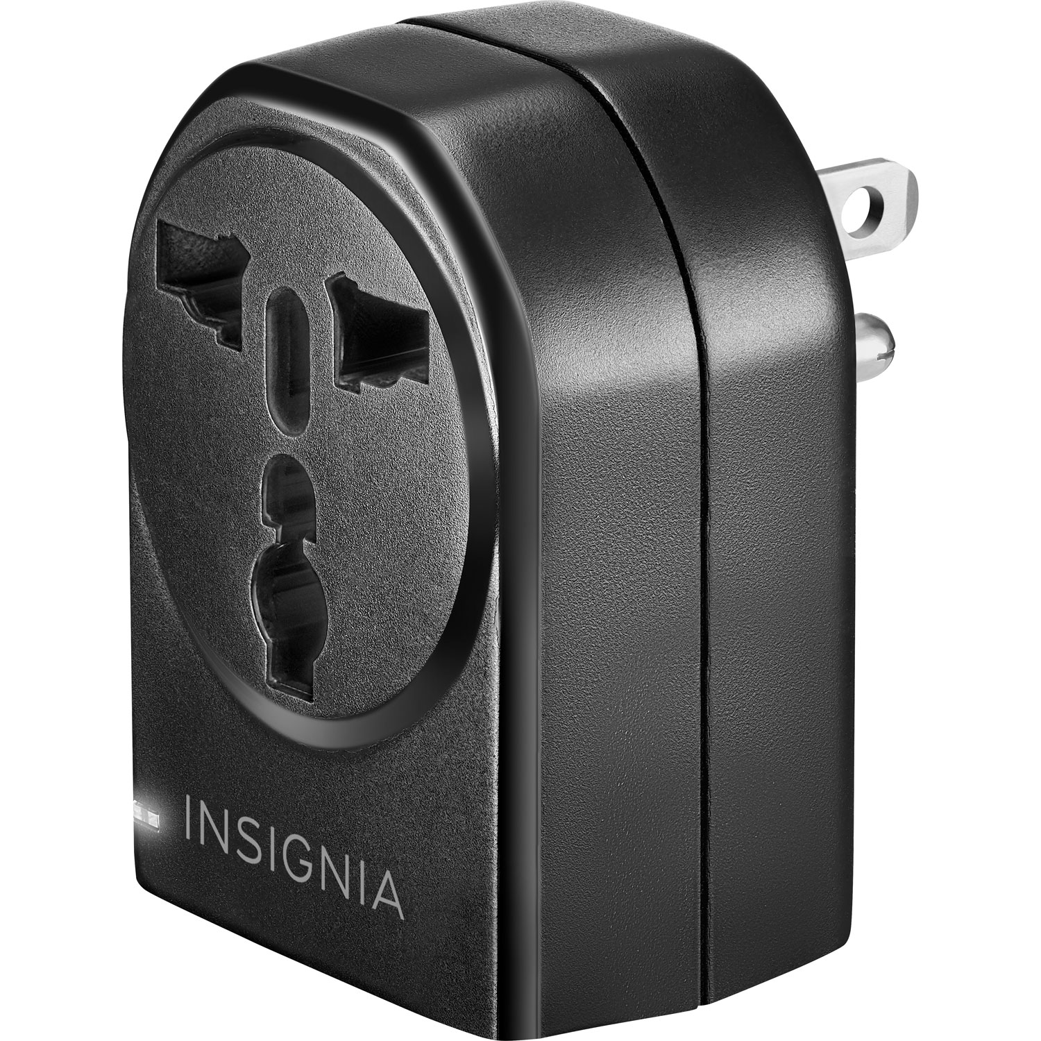 Adaptateur de voyage avec mise à la terre d'Insignia - Noir - Exclusivité Best Buy