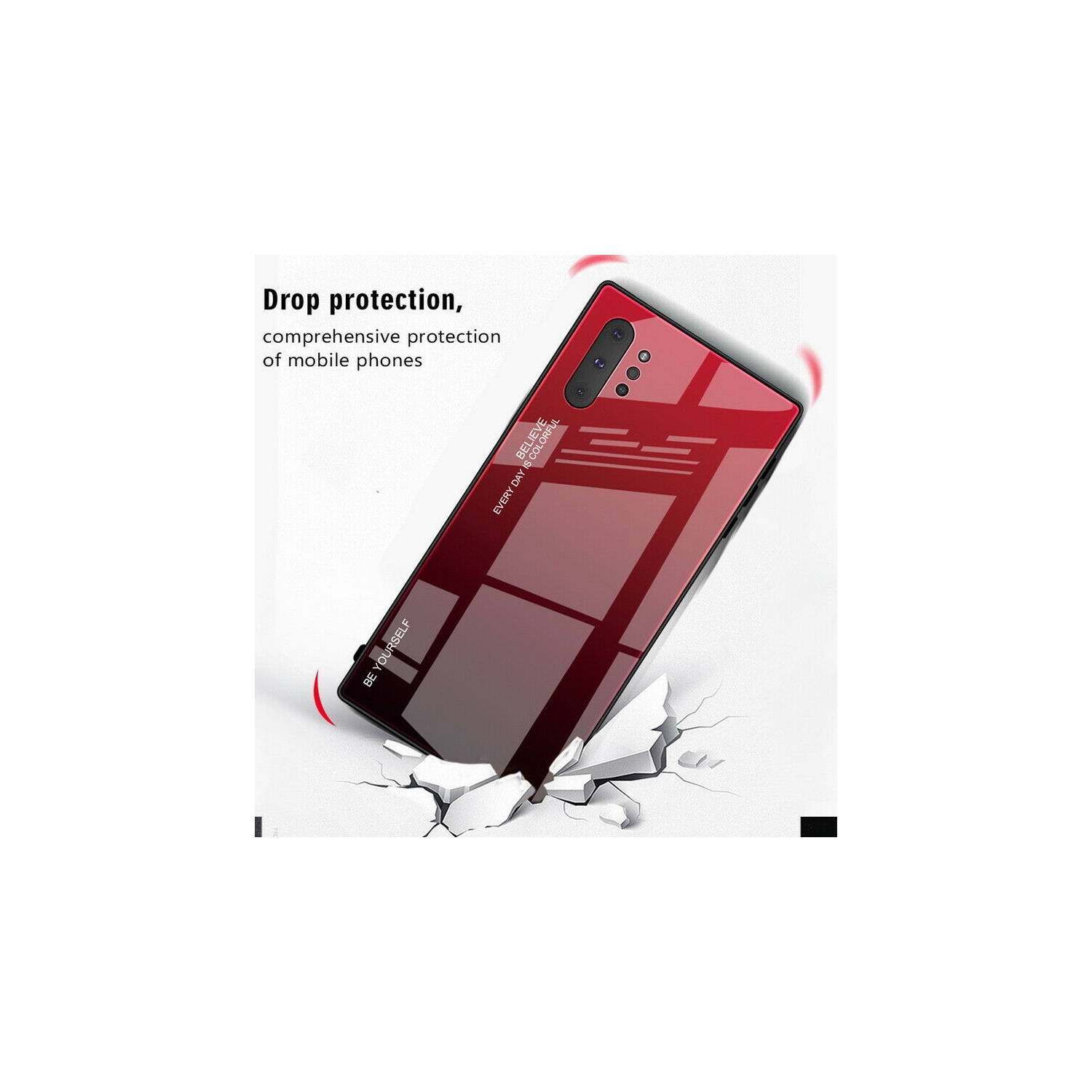 Étui en verre trempé gradient pour Galaxy NOTE 10 PLUS DE SAMSUNG