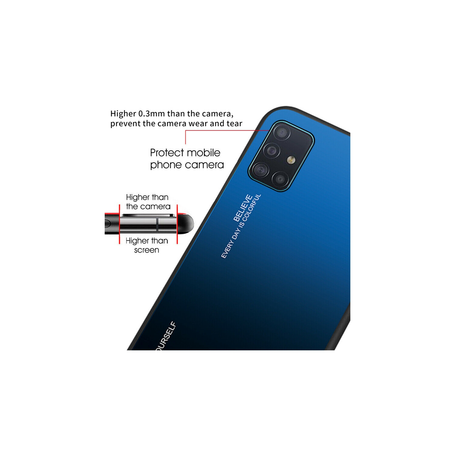 Étui en verre trempé gradient pour Galaxy S20 ULTRA DE SAMSUNG