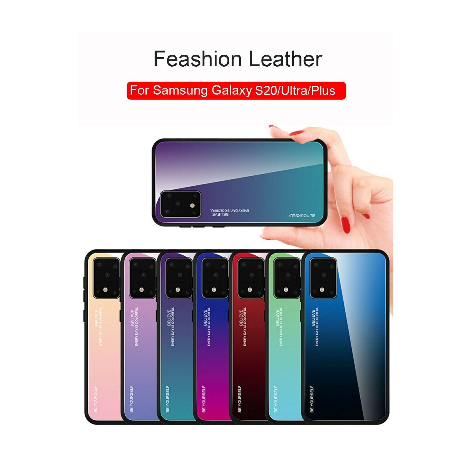 Gradient Tempered Glass Phone Case Cover For SAMSUNG Galaxy S20 PLUS