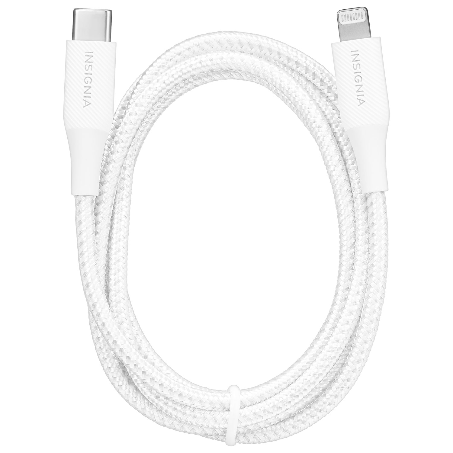 Câble tissé Lightning à USB-C 1,2 m d'Insignia certifié MFi par Apple-Gris lune-Exlusif. BBY