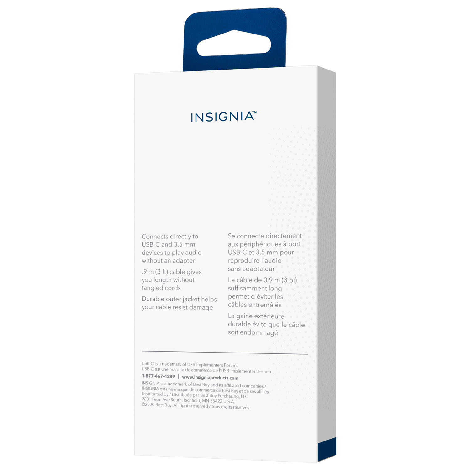 Insignia 0.91m USB Type-C to 3.5mm Audio Plug Cable - Only at Best Buy