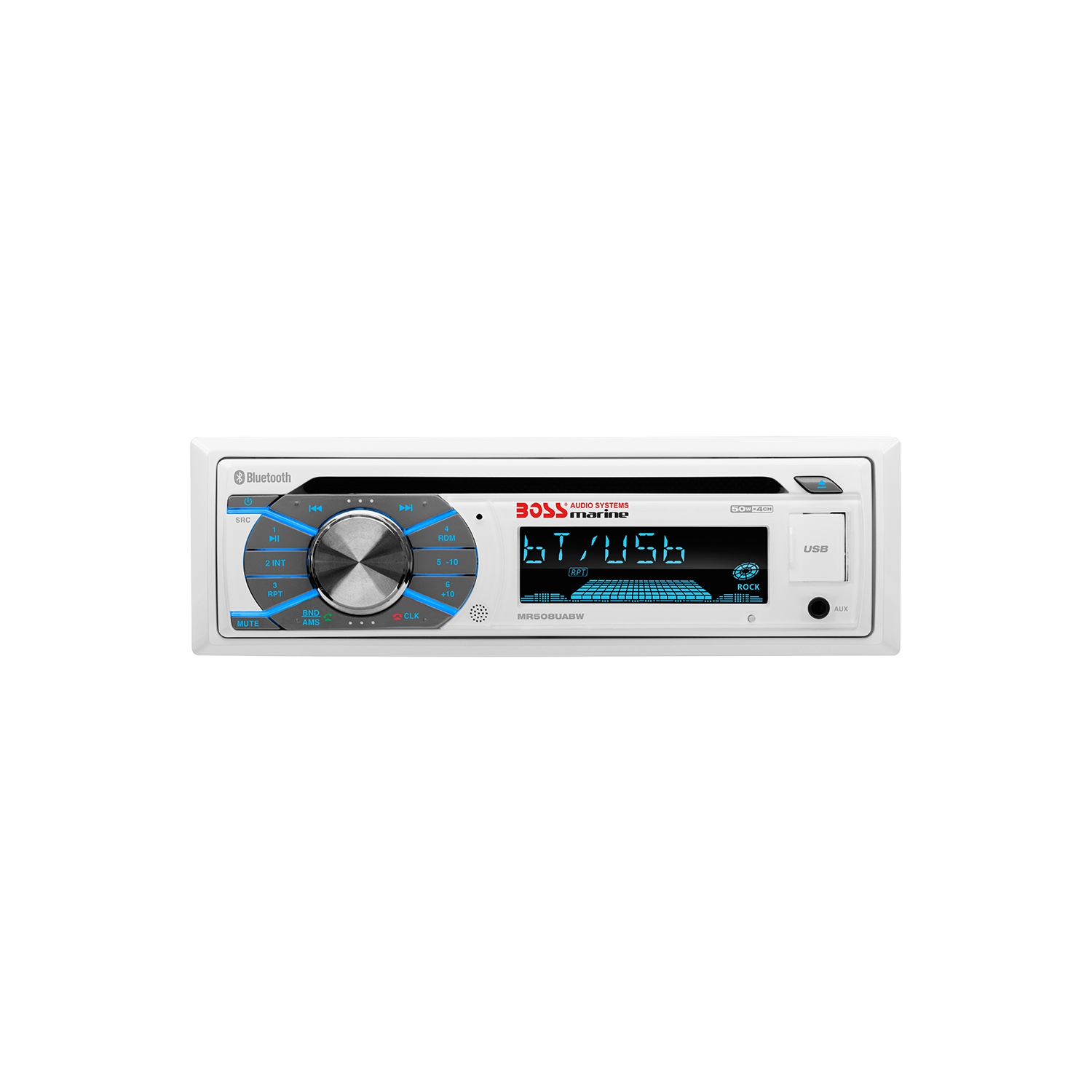 Boss Audio MR508UABW Single-DIN CD/USB/SD/MP3/WMA/AM/FM Receiver w/Bluetooth