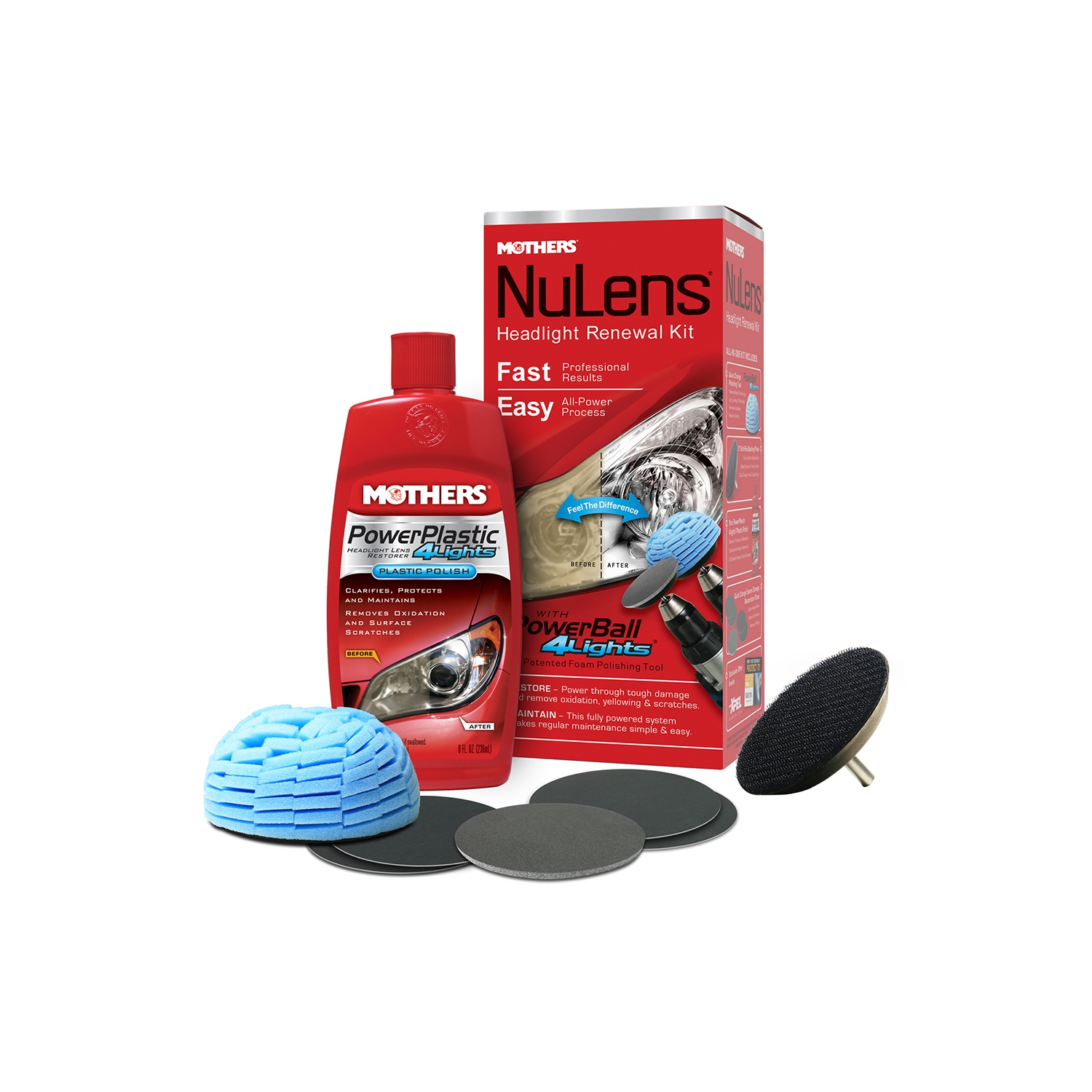 Mothers NuLens&reg; Headlight Renewal Kit - Group