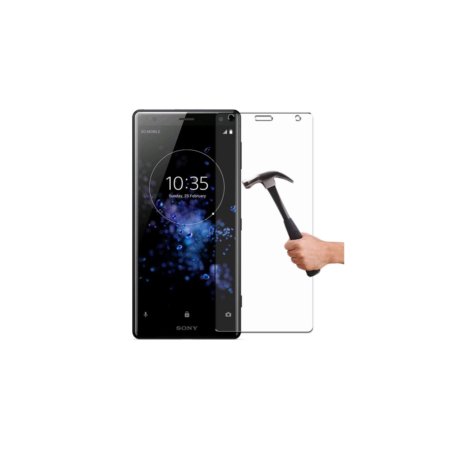 Hard Glass Tempered Screen Protector For Sony Xperia XZ2 Premium