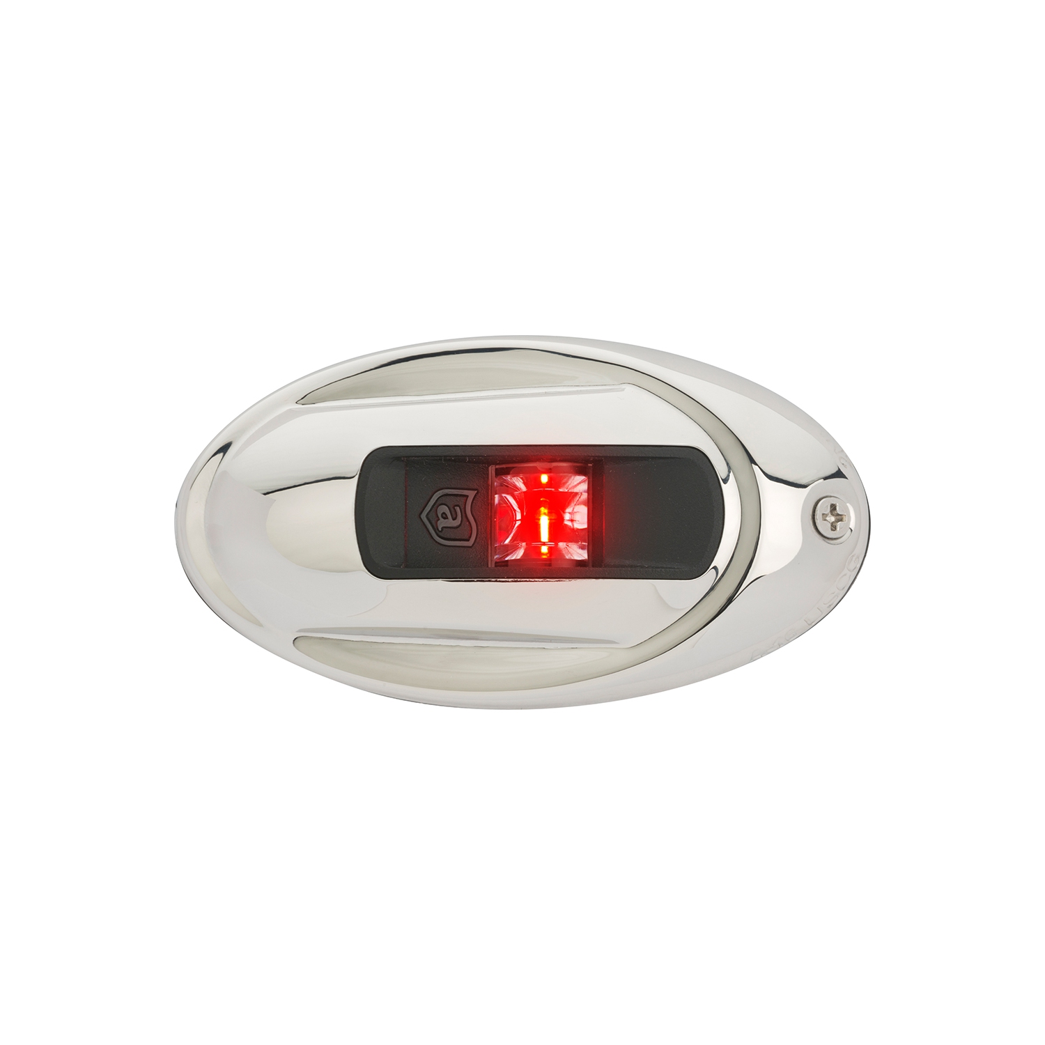 Attwood LightArmor Vertical Surface Mount Navigation Light - Oval - Port - Stainless Steel - 2NM