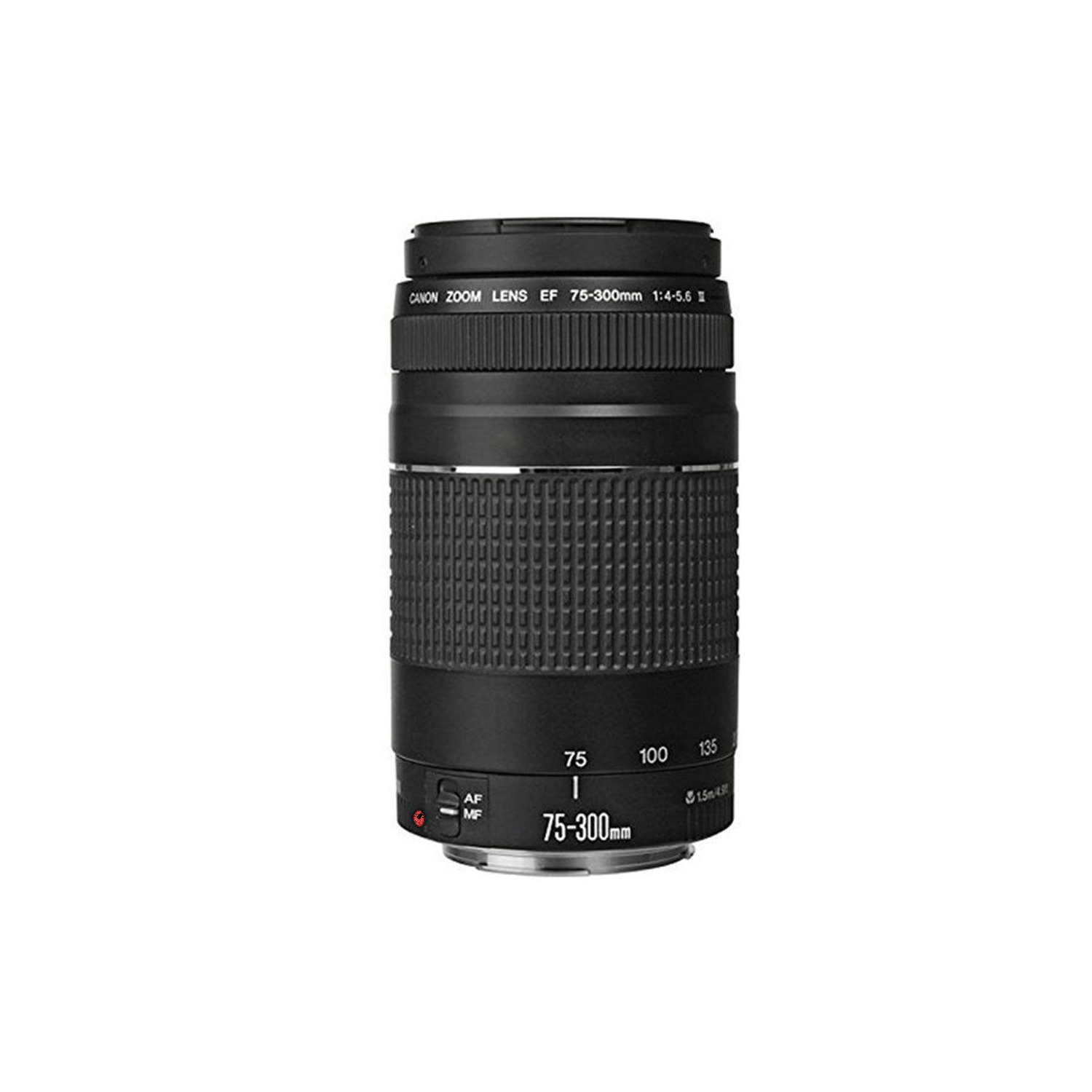 Canon Zoom Telephoto 75-300mm f/4.0-5.6 III Lens for T3 T3i T5 T5I 60D 70D Kit