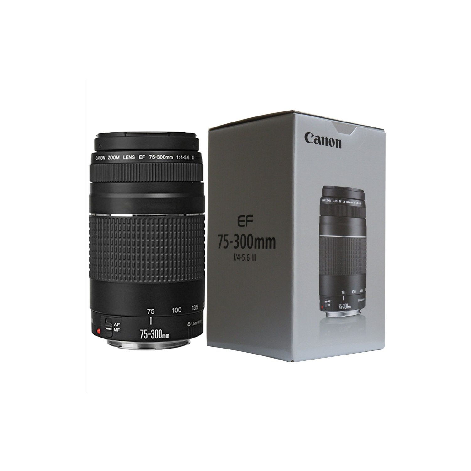 Canon EF 75-300mm f/4.0-5.6 III Autofocus Lens Bundle For Canon T6 T6I 70D 80D