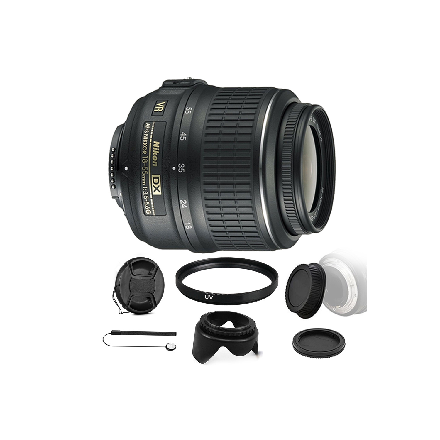 Nikon Af P Dx Nikkor 18 55mm F 3 5 5 6g Vr Lens With Accessorie Kit International Version W Seller Warranty Best Buy Canada