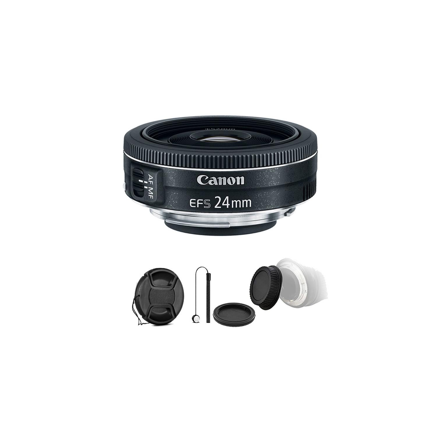 Canon EF-S 24mm f/2.8 STM Lens w/ Accessories For Canon Rebel T3i, T5 and T5i International Version w/Seller Warranty