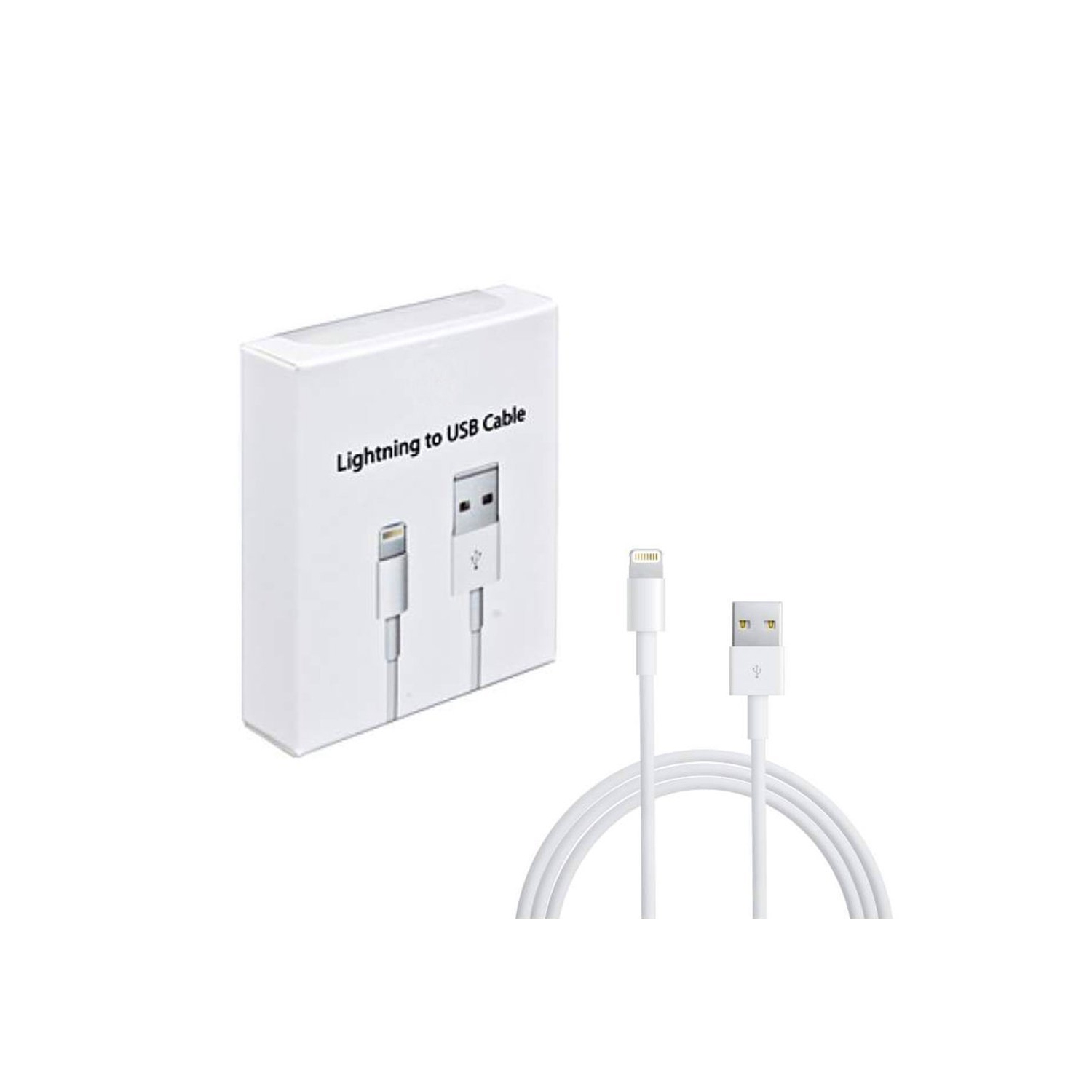 Lightening to USB Cable Fast Charging and Syncing for iPhone, iPads and iPods - White