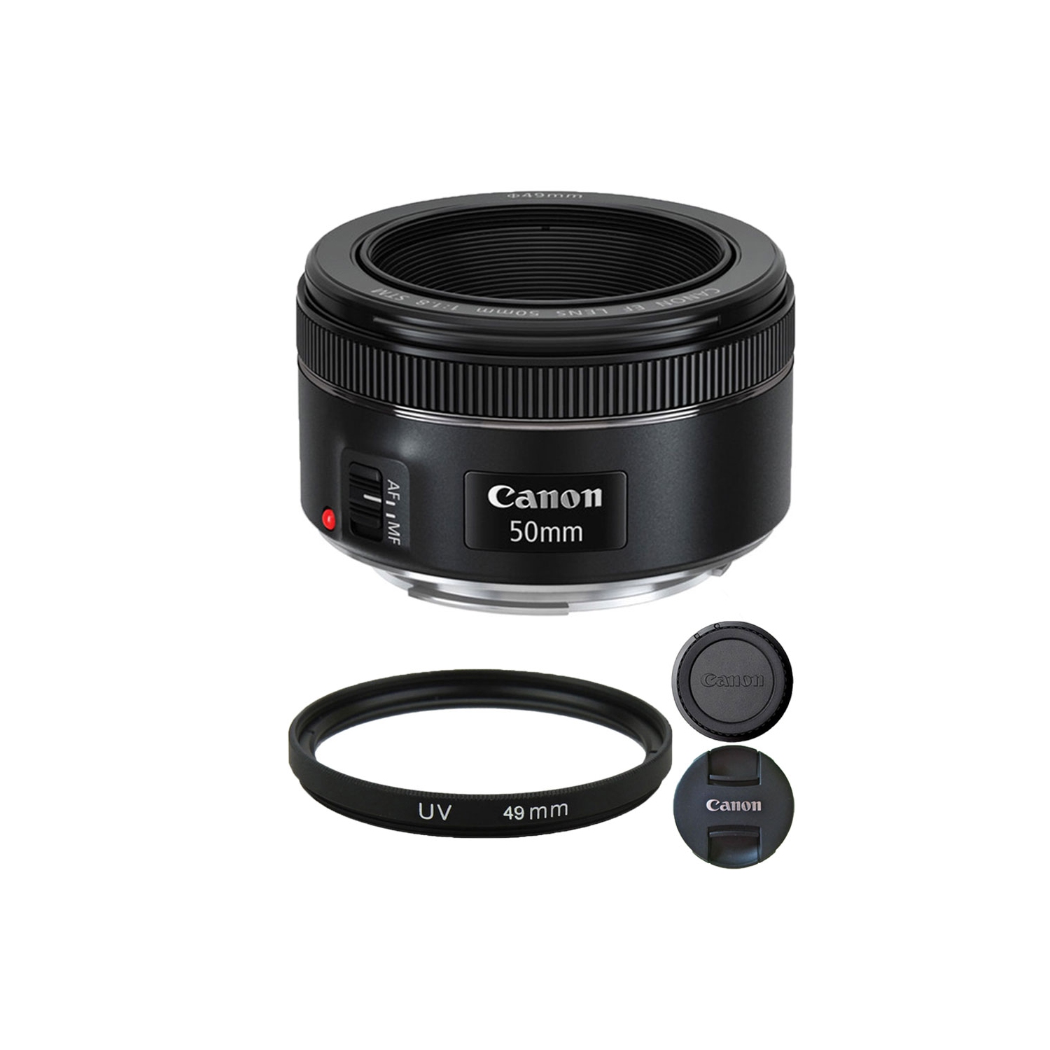 Canon EF 50mm f/1.8 STM Lens with 49mm UV Filter