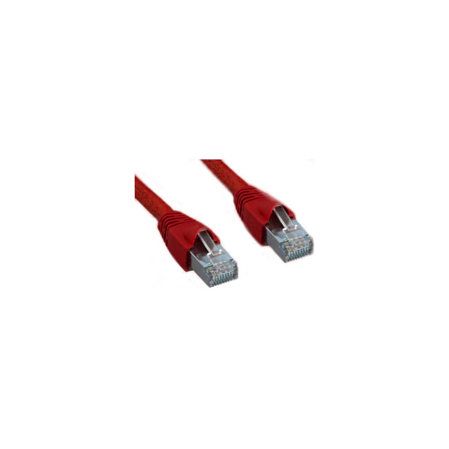 TechCraft 75 ft Shielded CAT6a STP Network Ethernet Cable Metal Connectors Red