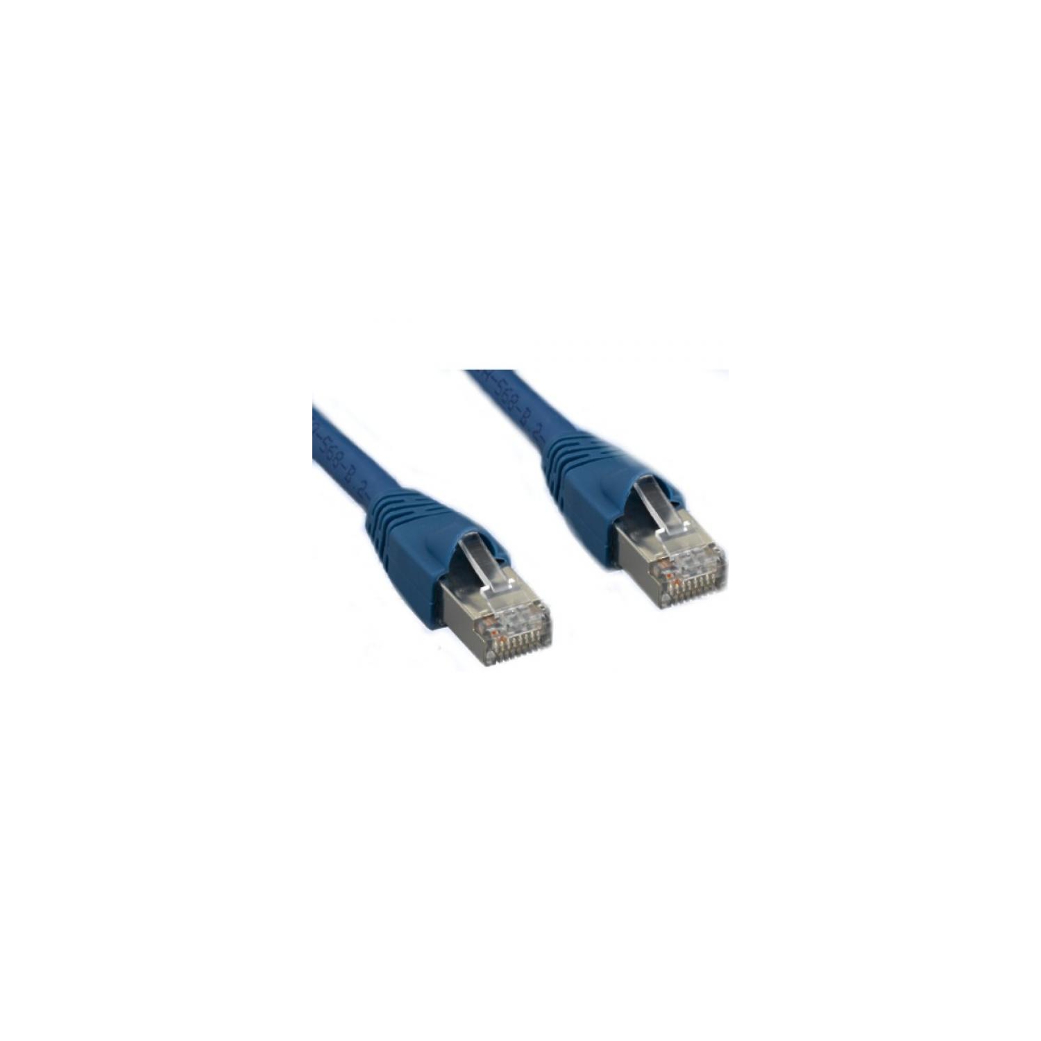 TechCraft 30 ft Shielded CAT6a STP Network Ethernet Cable Metal Connectors Blue