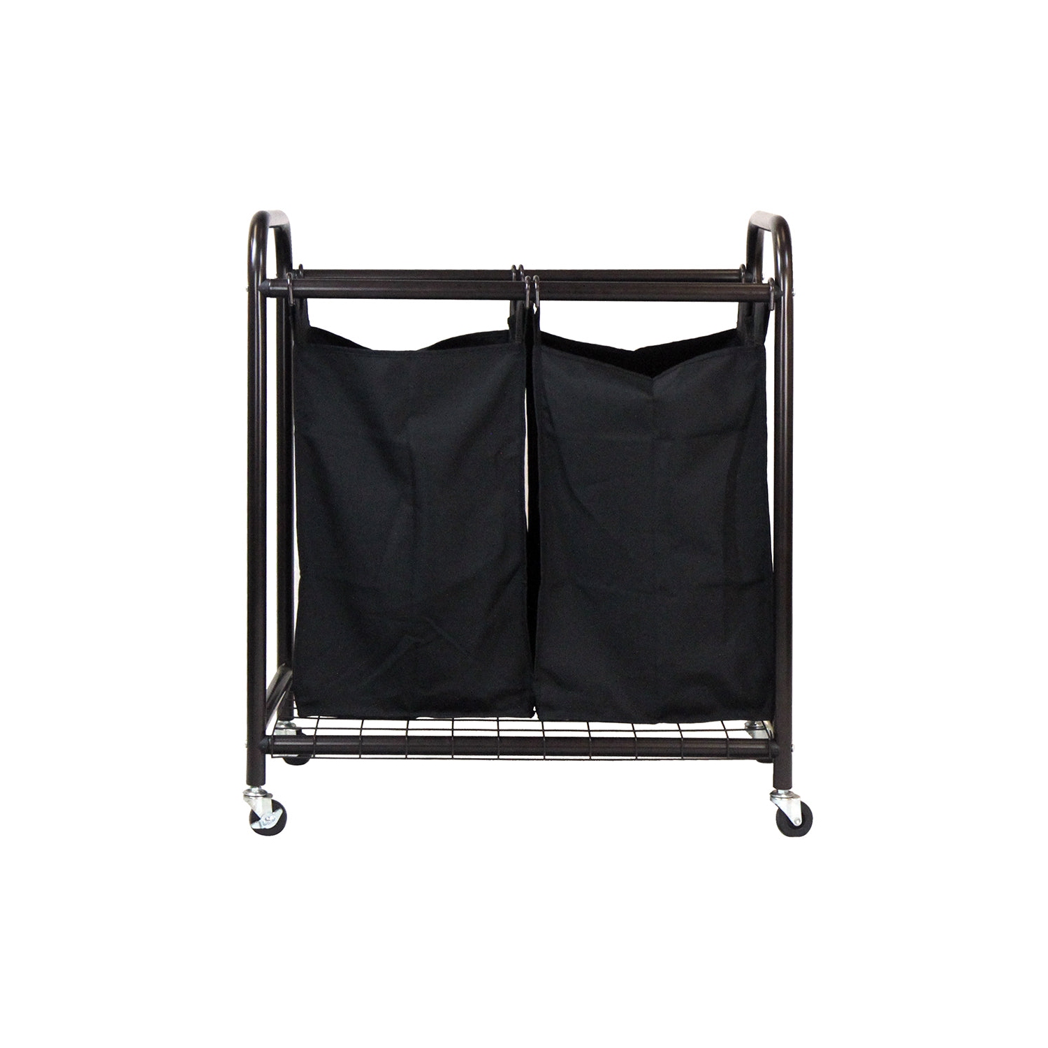 Oceanstar 2-Bag Rolling Laundry Sorter, Bronze