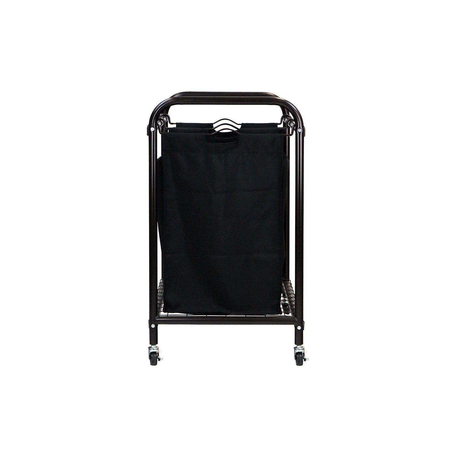 Oceanstar 2-Bag Rolling Laundry Sorter, Bronze