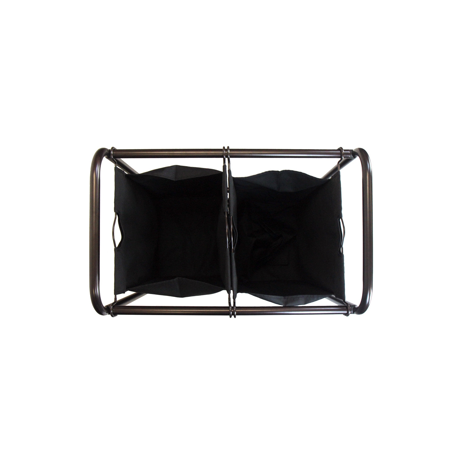 Oceanstar 2-Bag Rolling Laundry Sorter, Bronze