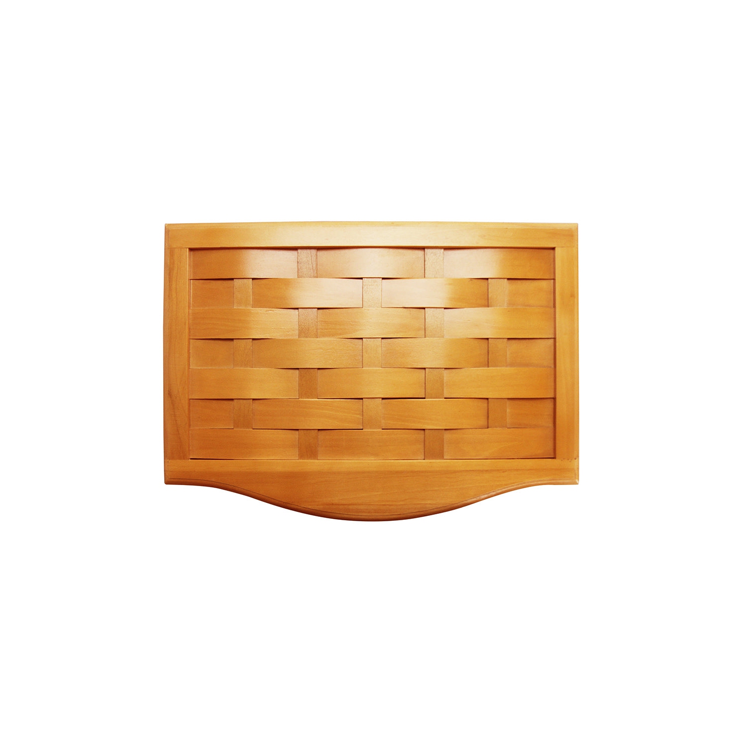 Oceanstar Bowed Front Laundry Wood Hamper - Brown