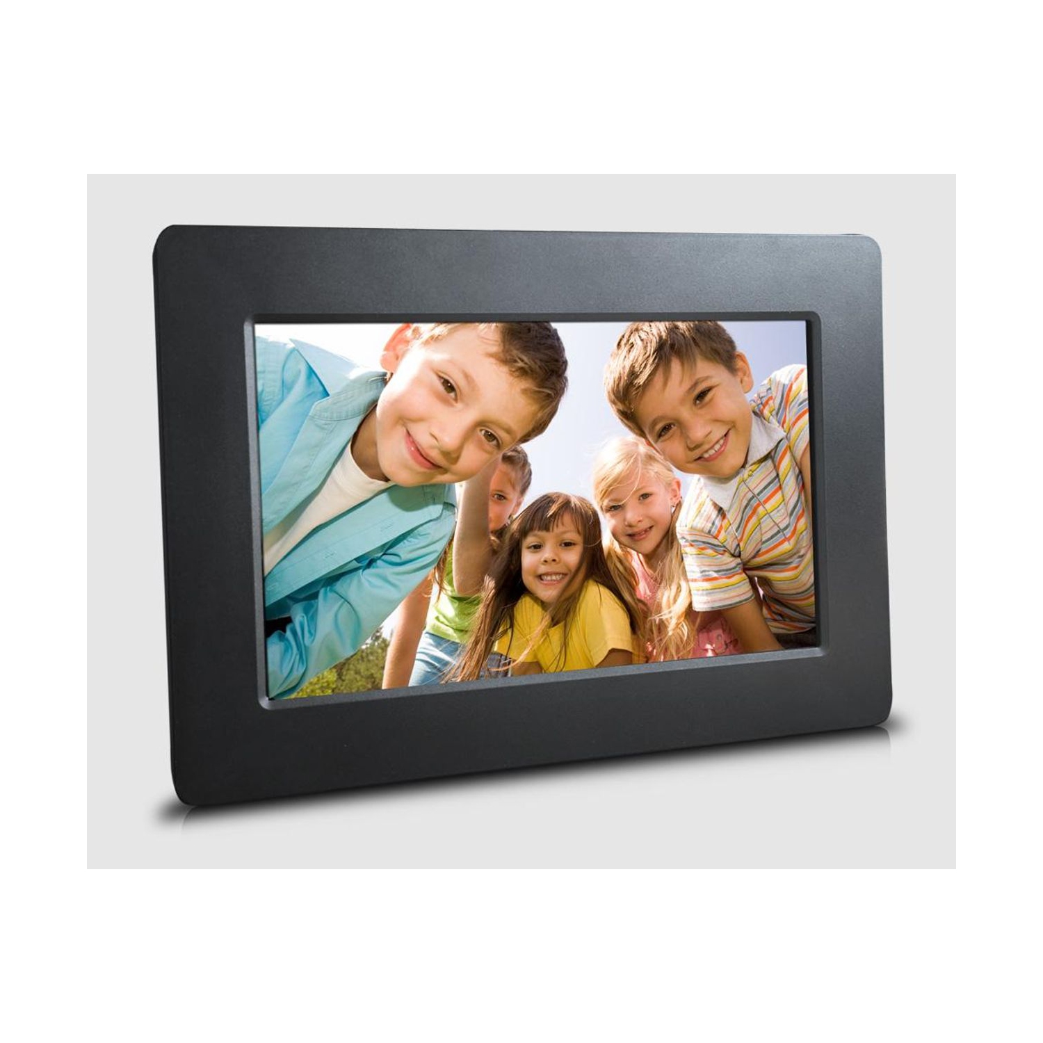 Sungale 7-in Digital Photo Frame - 1024x600 LCD, USB & SD Card Ports - w/ Sleek Design & Great Display Clarity - Black