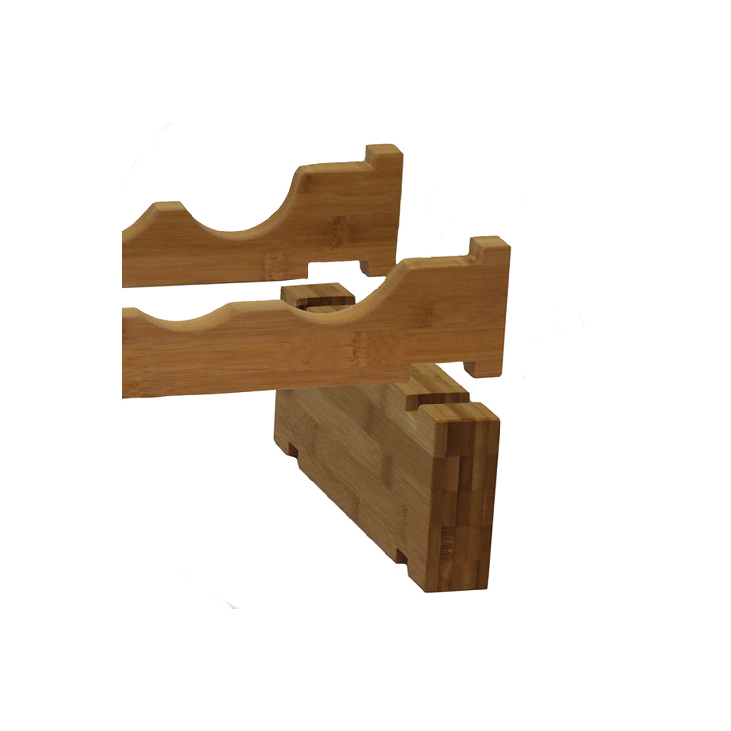 Oceanstar 18-Bottle Stackable Bamboo Wine Rack