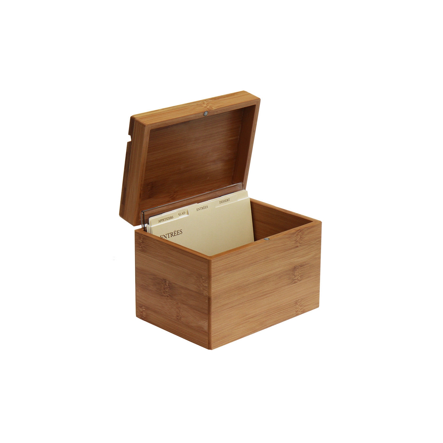 Oceanstar Bamboo Recipe Box with Divider