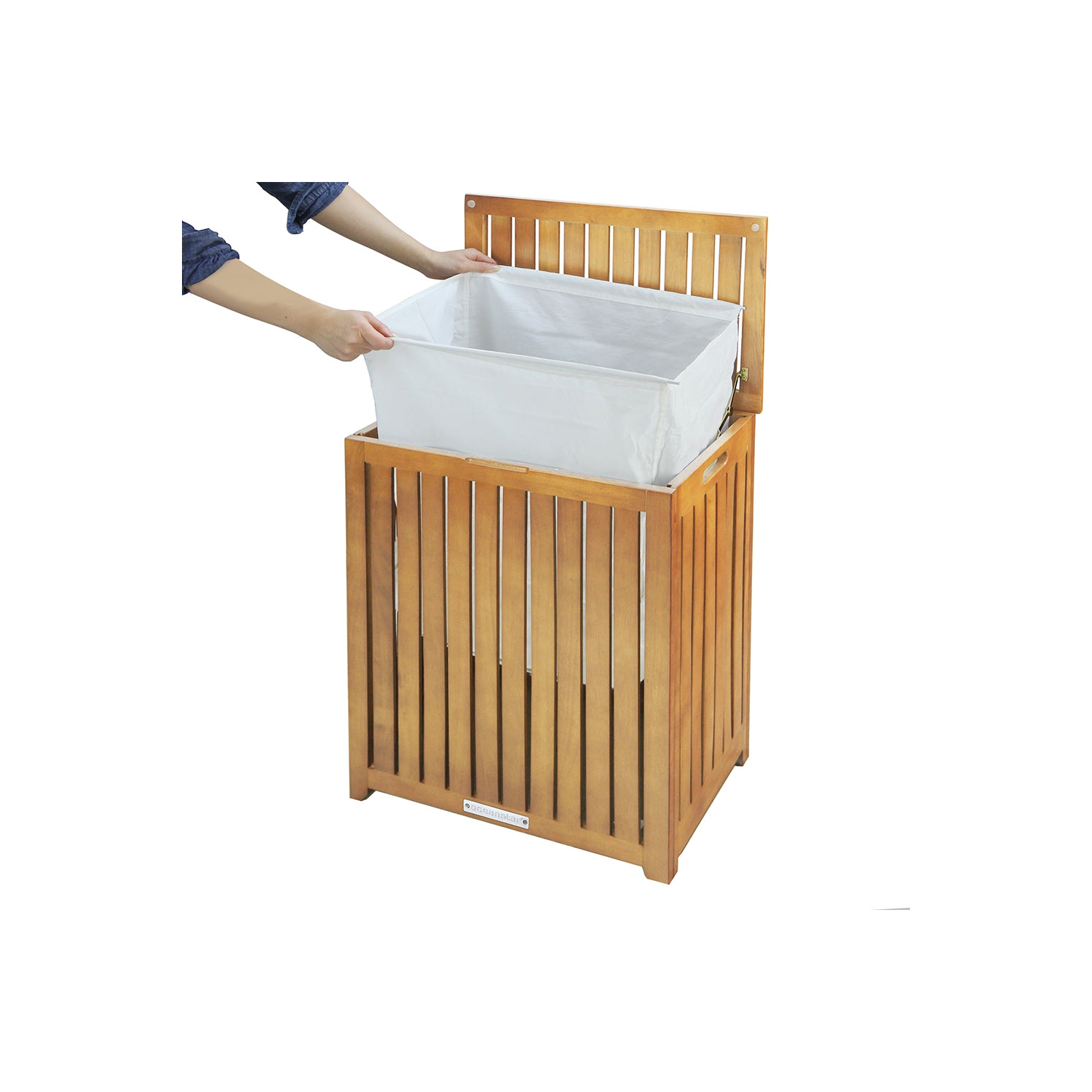 Oceanstar Spa-Style Bamboo Laundry Hamper BRH1248