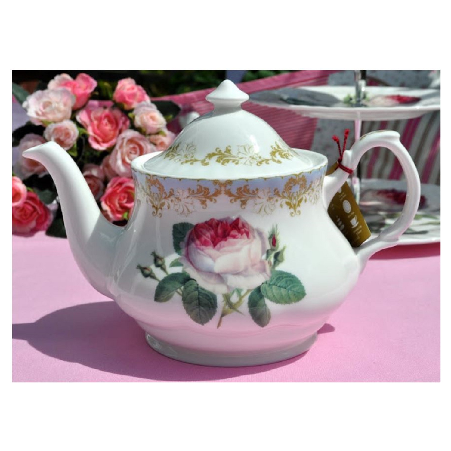 Roy Kirkham Teapot - Vintage Rose - Made in England Ceramic