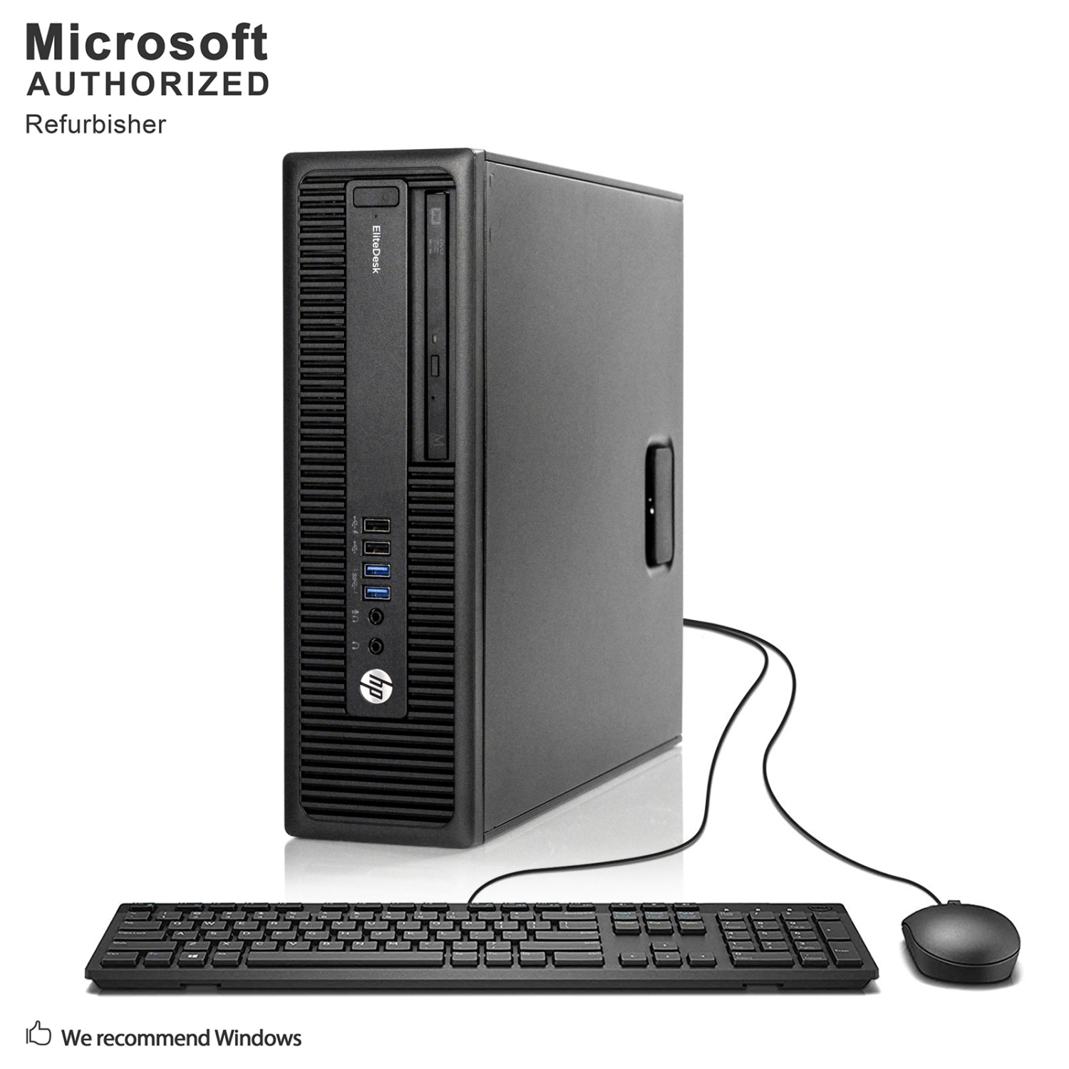 Refurbished - HP EliteDesk 800 G2 SFF, Intel Quad Core i5 6500 up to 3.6GHz, 16G DDR4, 1T, WiFi, BT, DVDRW, Win10P64 (EN/FR/ES)