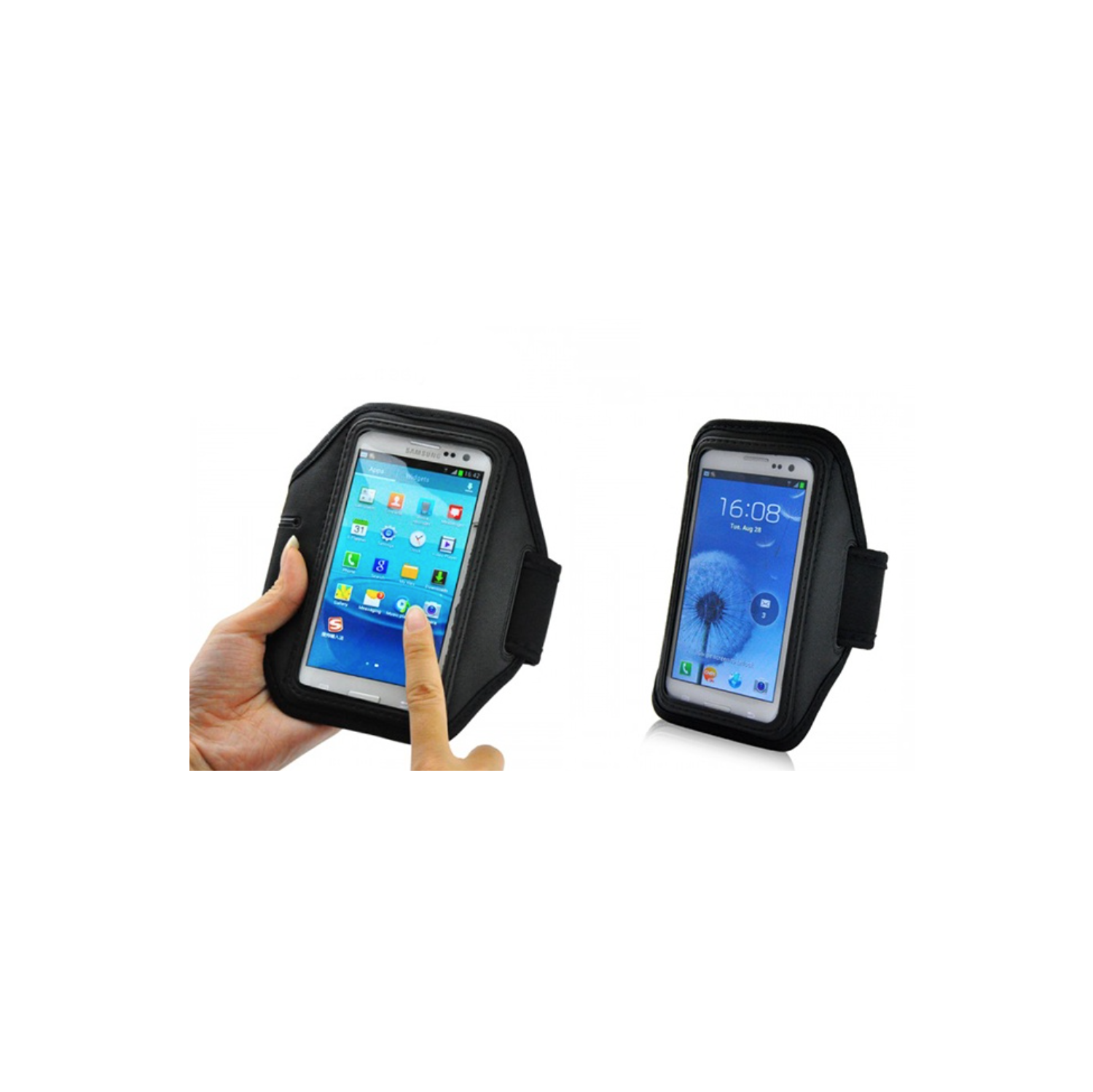 Stimula Lifestyle - DUO SET Apple iPhone 10 à 17 Pro Max Brassard pour téléphone intelligent Android de Samsung et étui de piscine étanche Swim Beach