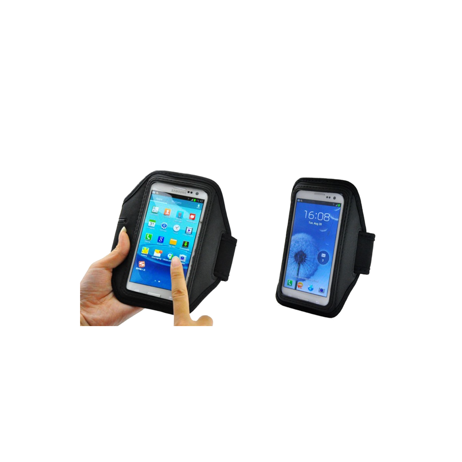 Stimula Lifestyle - DUO SET Apple iPhone 10 à 17 Pro Max Brassard pour téléphone intelligent Android de Samsung et étui de piscine étanche Swim Beach