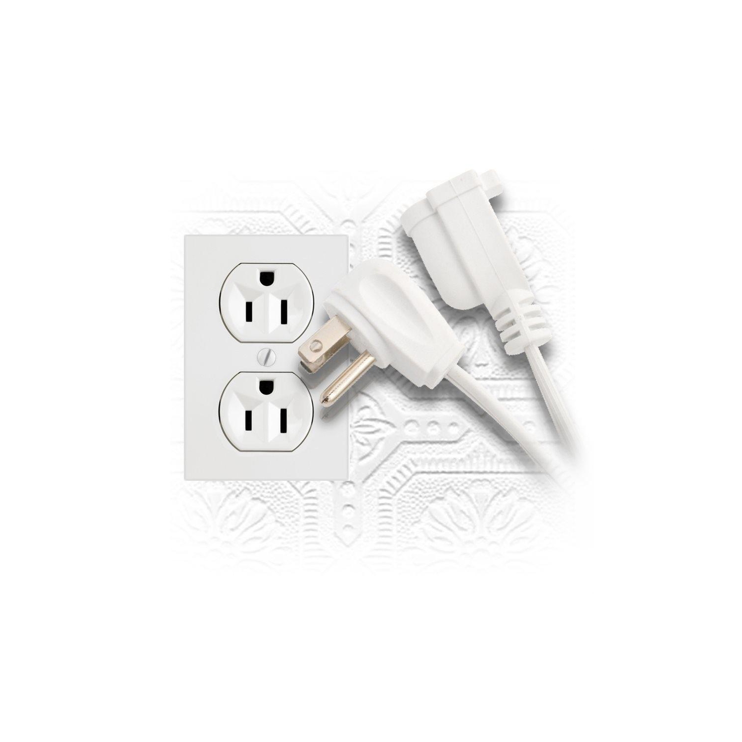 Elink EX-902 - Indoor Heavy Duty Extension Cord, 8 Feet, White