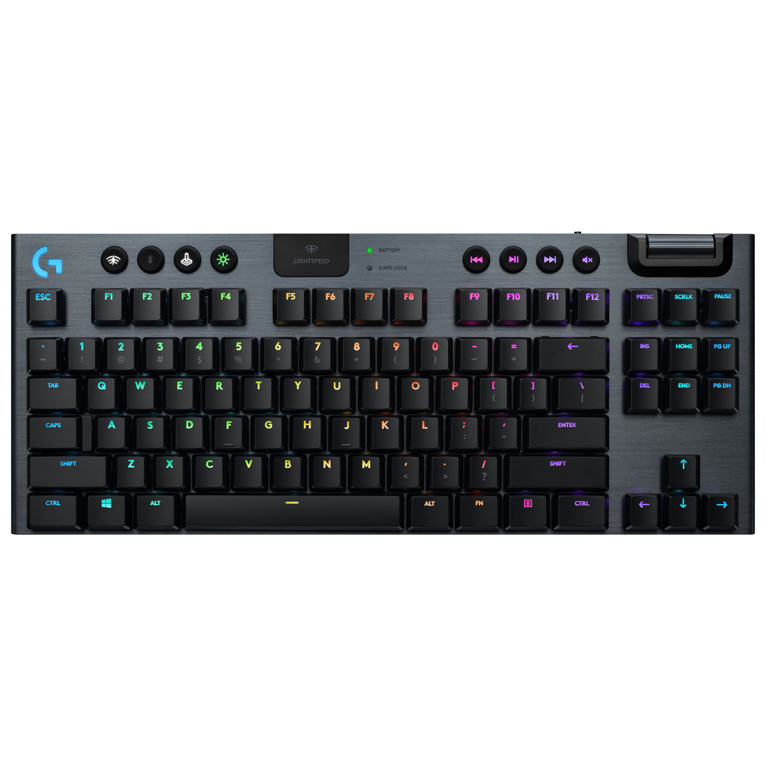 Logitech G915 TKL LIGHTSPEED Wireless Backlit Mechanical Tactile Gaming Keyboard - Carbon - English