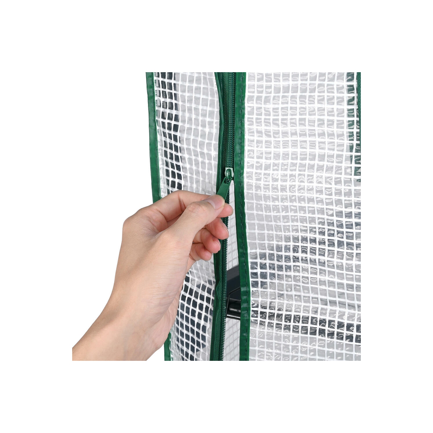 4 Tier 27" x 19" x 63" Portable Greenhouse Warm, Winter House Plant Shed with Cover and Roll-up Zipped Door