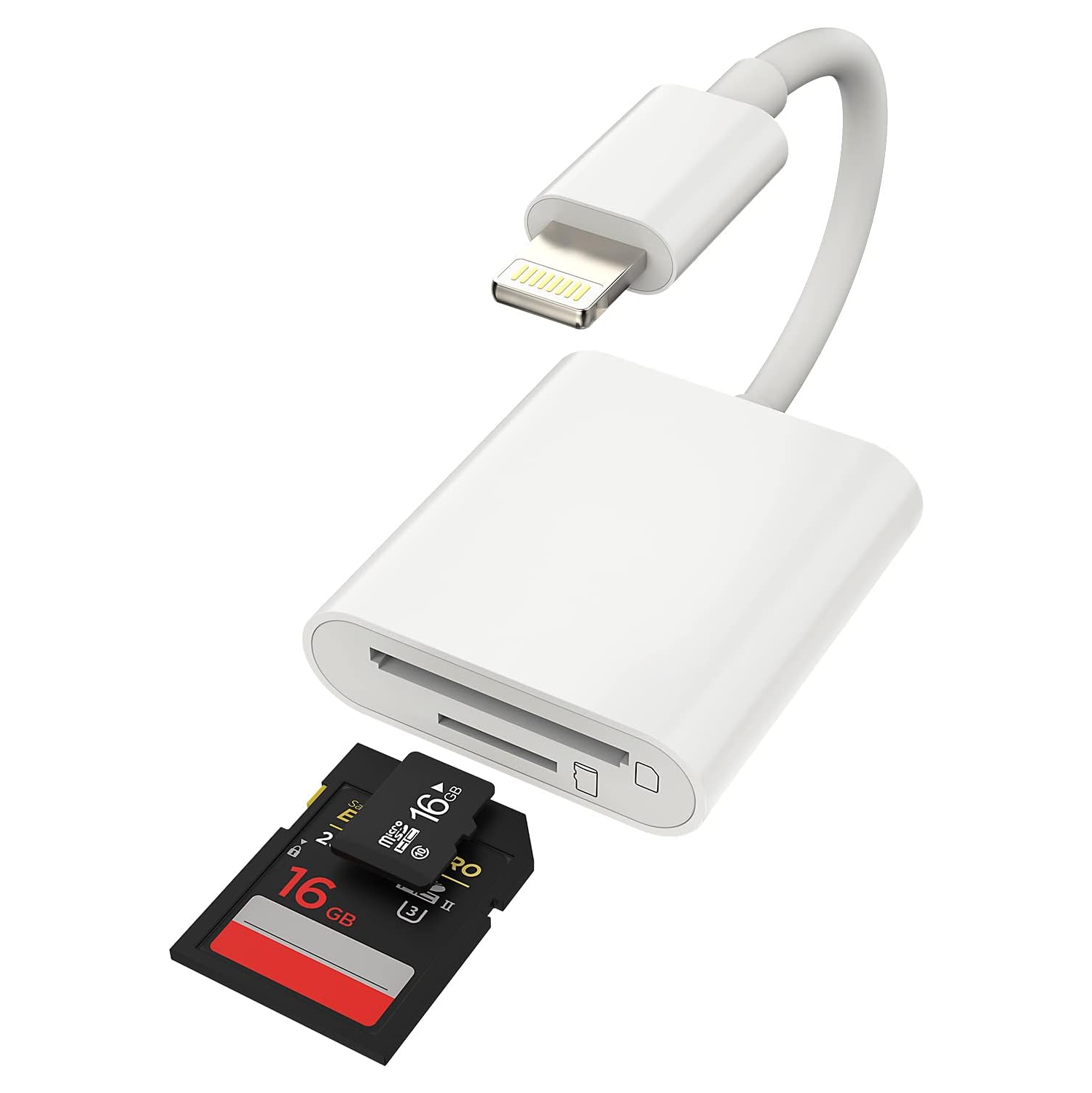 Dual Slot SD Card Reader for iPhone iPad iPod 2 in 1 SD & TF/Micro Memory Card Reader Adapter Trail Game Camera Viewer - Free Shipping