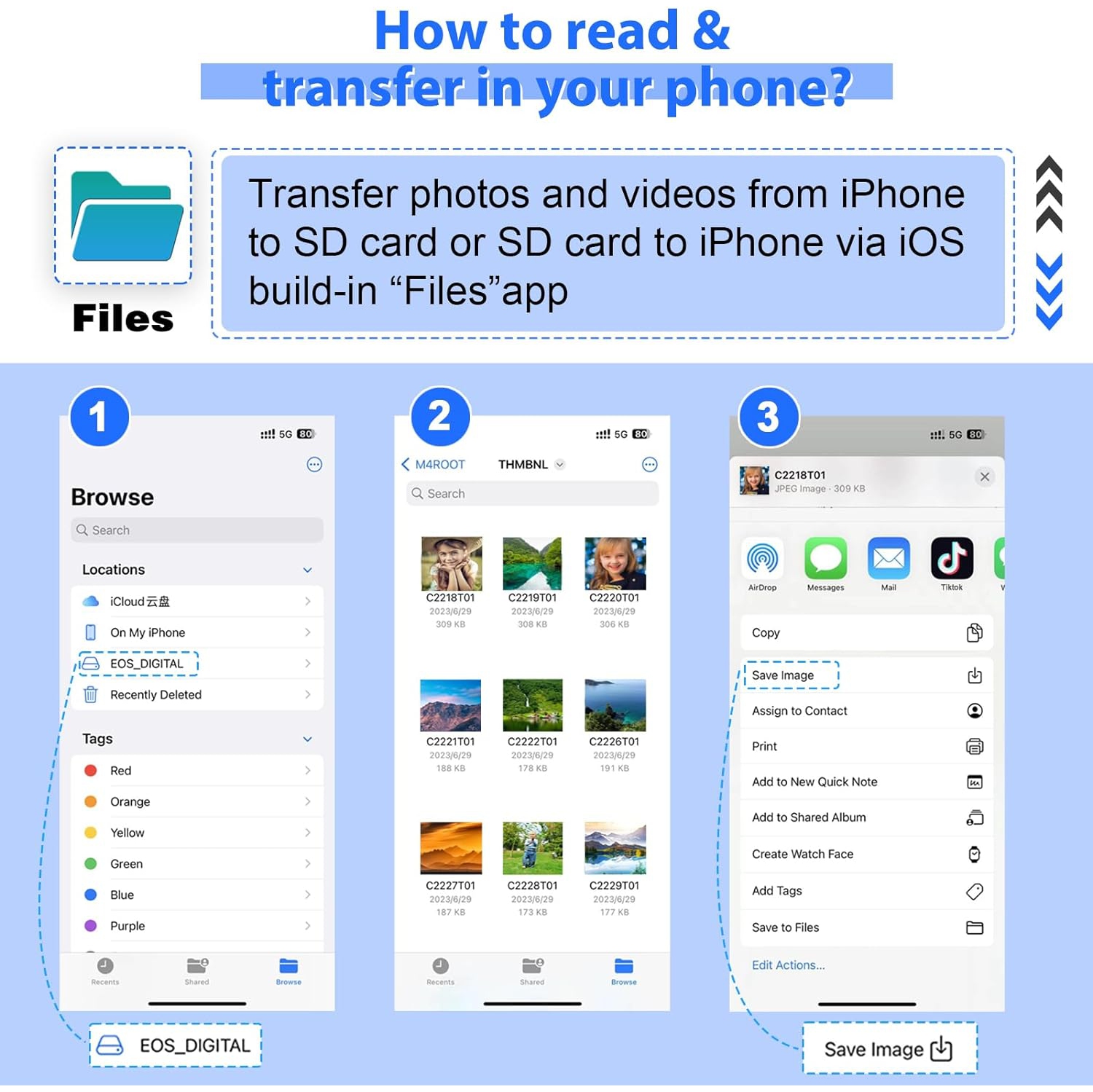 Lecteur de cartes SD à deux fentes pour iPod 2-en-1 de iPhone iPad lecteur de cartes SD et TF/Micro Carte mémoire Adaptateur moniteur de photos de