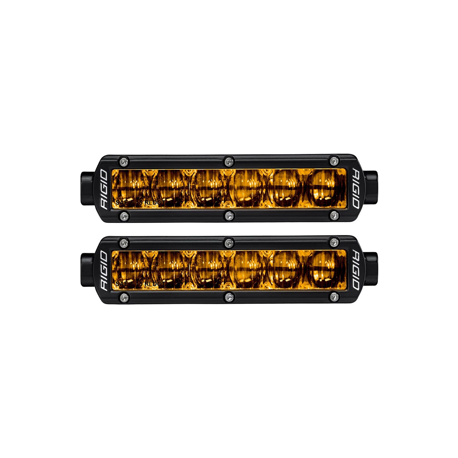 RIGID Industries 6" SR-Series SAE Compliant Fog Light - Black w/Yellow Light