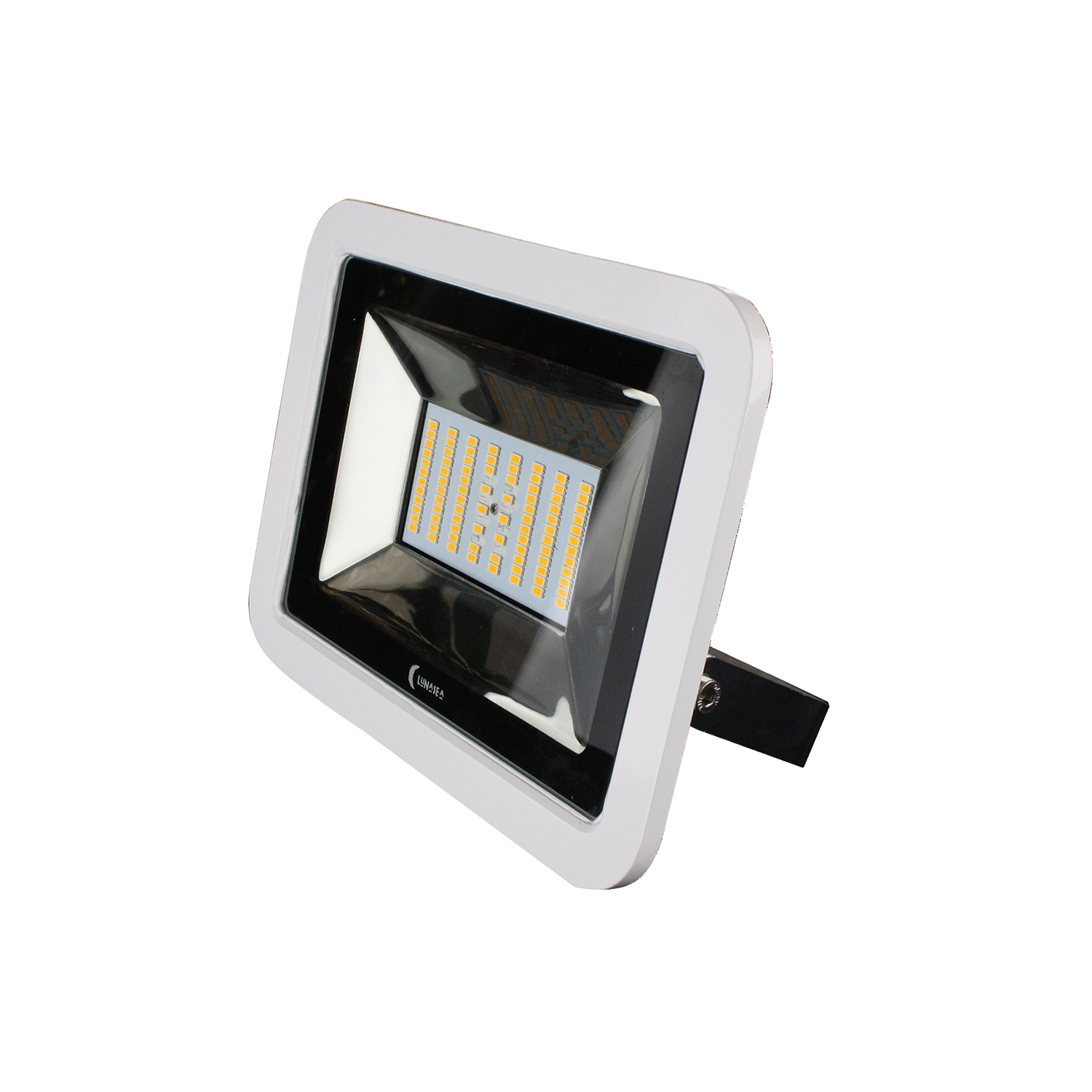 Lunasea 35W Slimline LED Floodlight, 120/240VAC Only, Cool White, 4500 Lumens, 3' Cord - White Housing