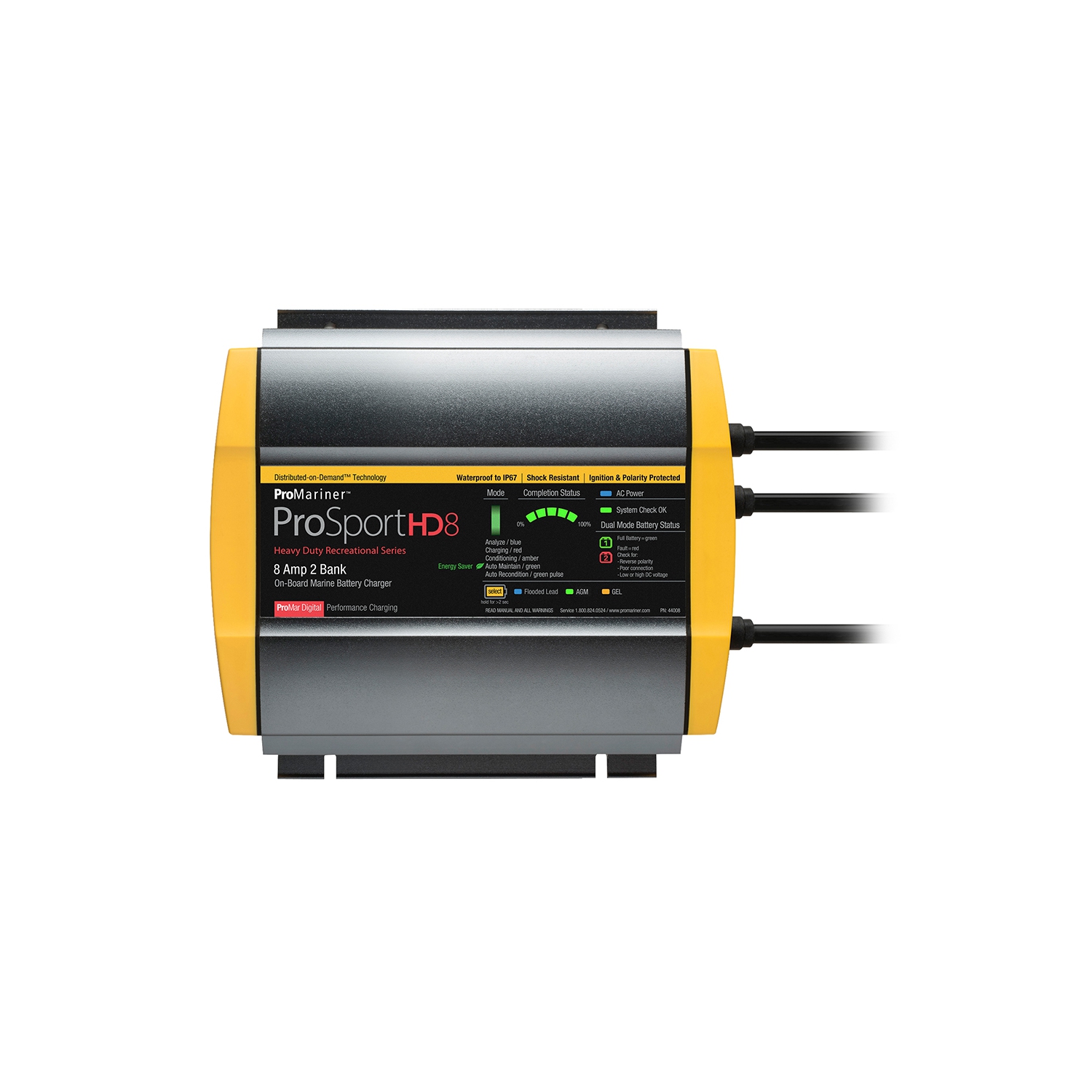 ProMariner ProSportHD 8 Gen 4 - 8 Amp - 2 Bank Battery Charger