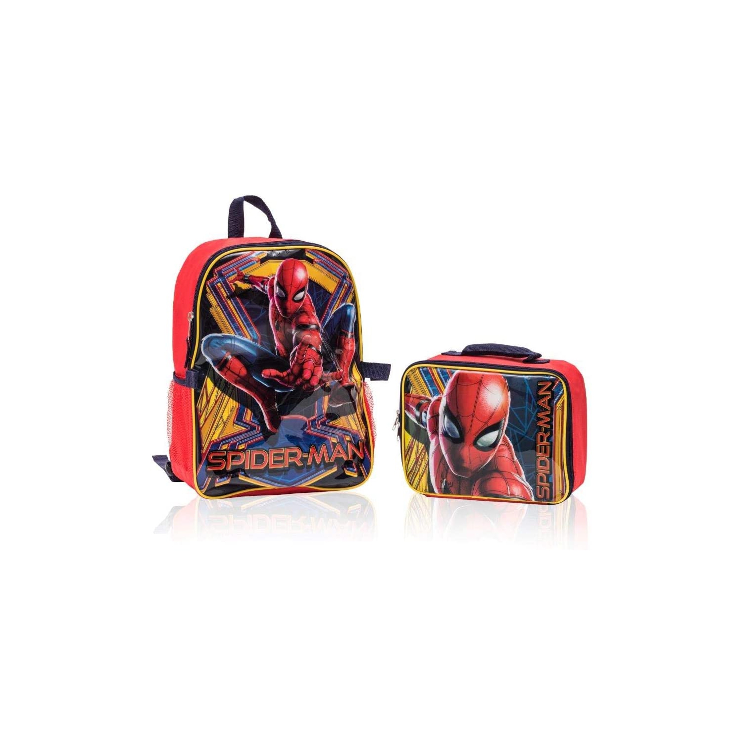 spiderman backpack and lunchbox