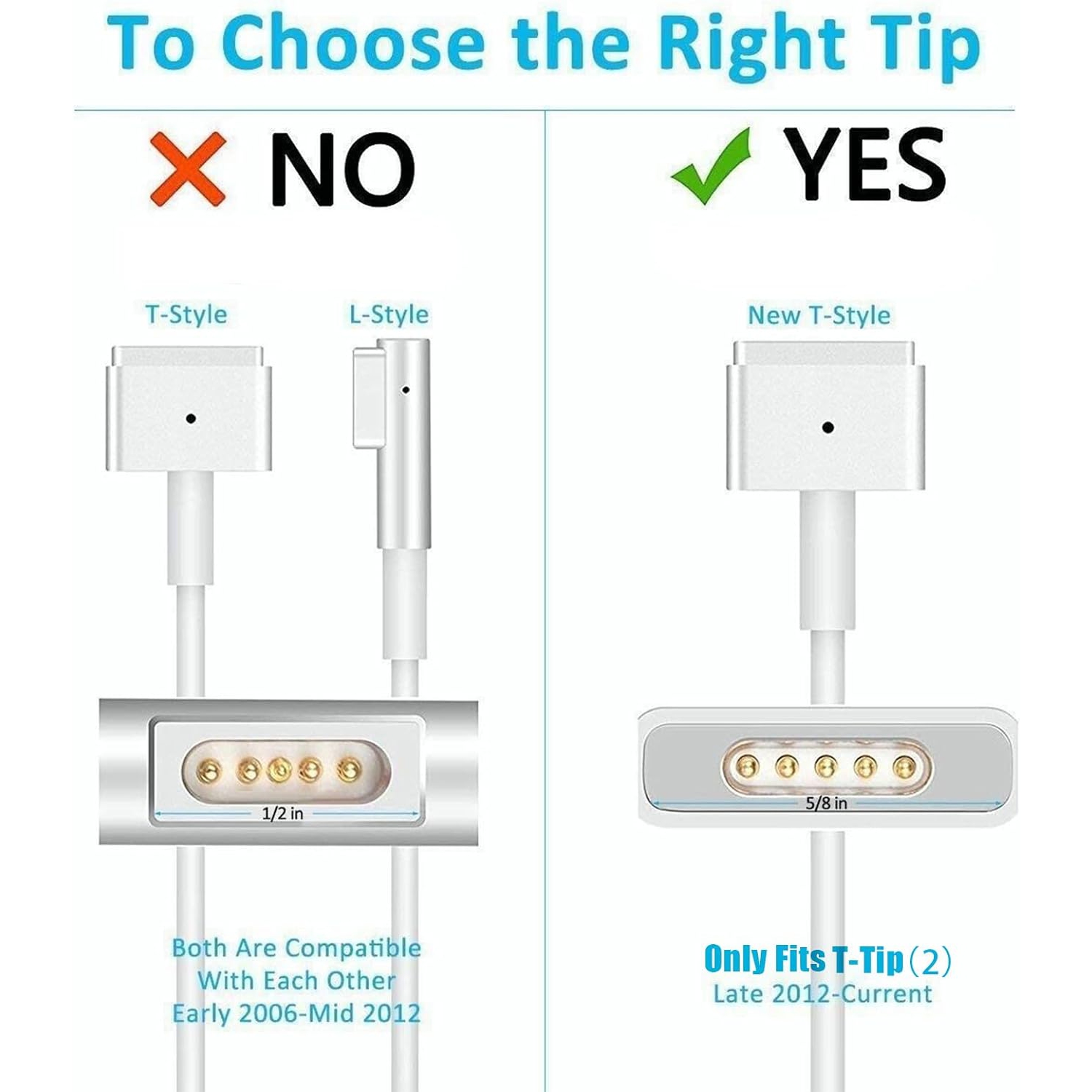 Chargeur pour MacBook Pro, adaptateur d'alimentation à embout en T MagSafe 2 de 60&nbsp;W pour chargeur de MacBook/chargeur pour MacBook Air -