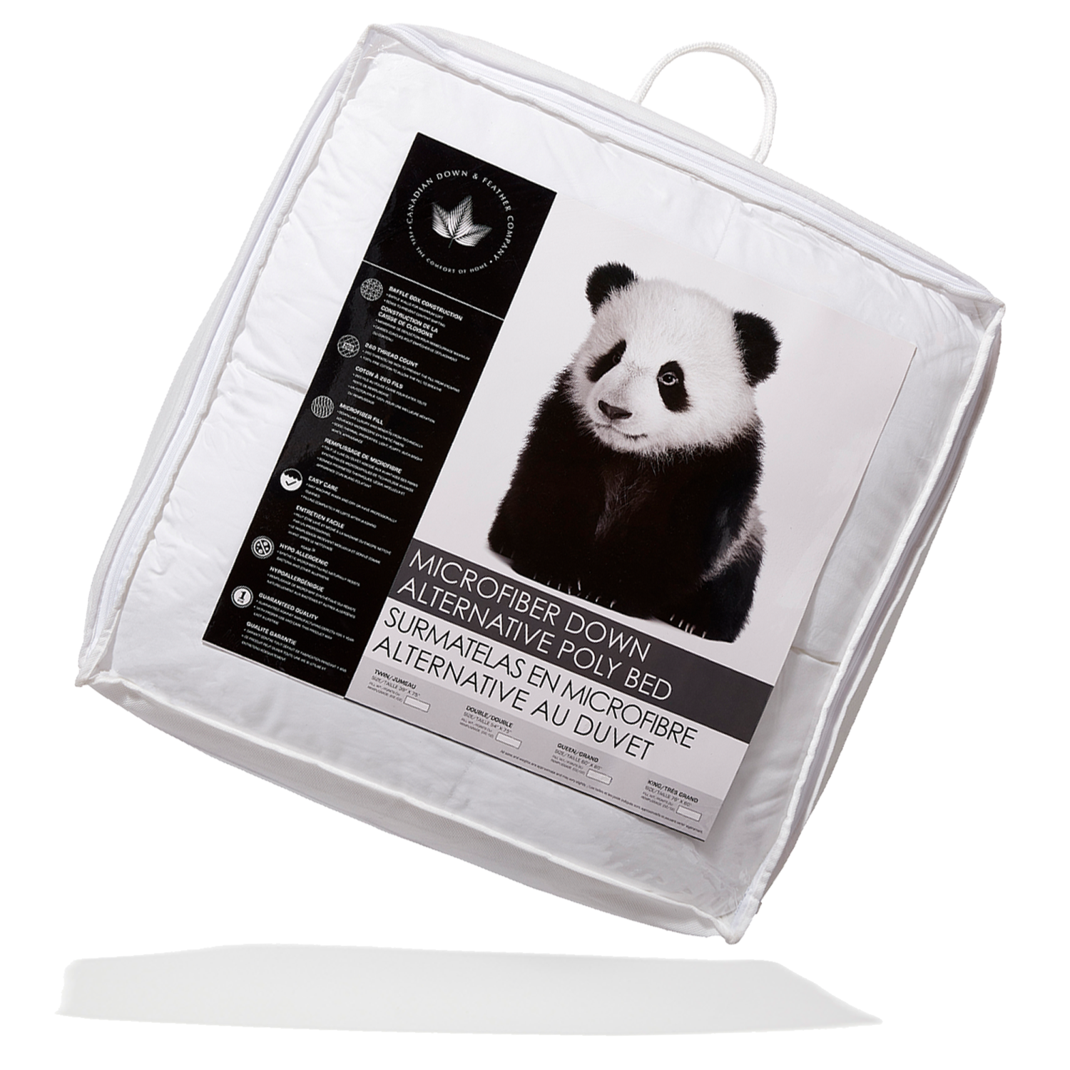 Canadian Down & Feather Co - Microfiber Down Alternative Poly Bed - Queen